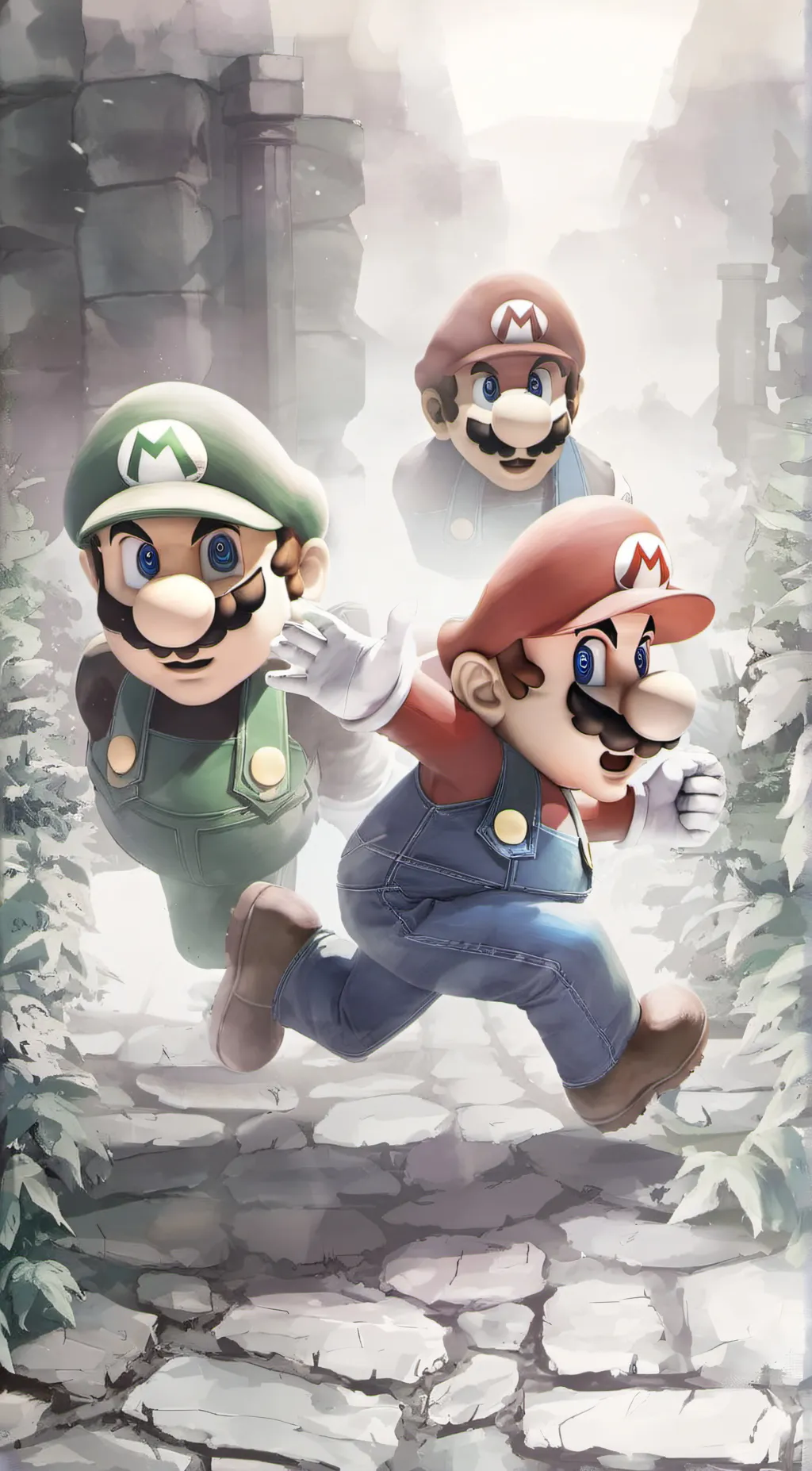 ai character: Mario verse background