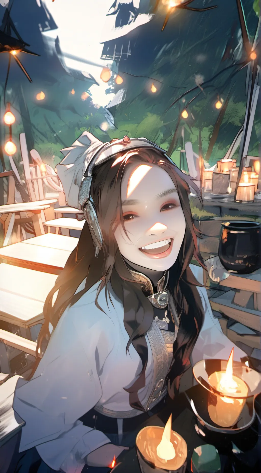 ai character: sky background