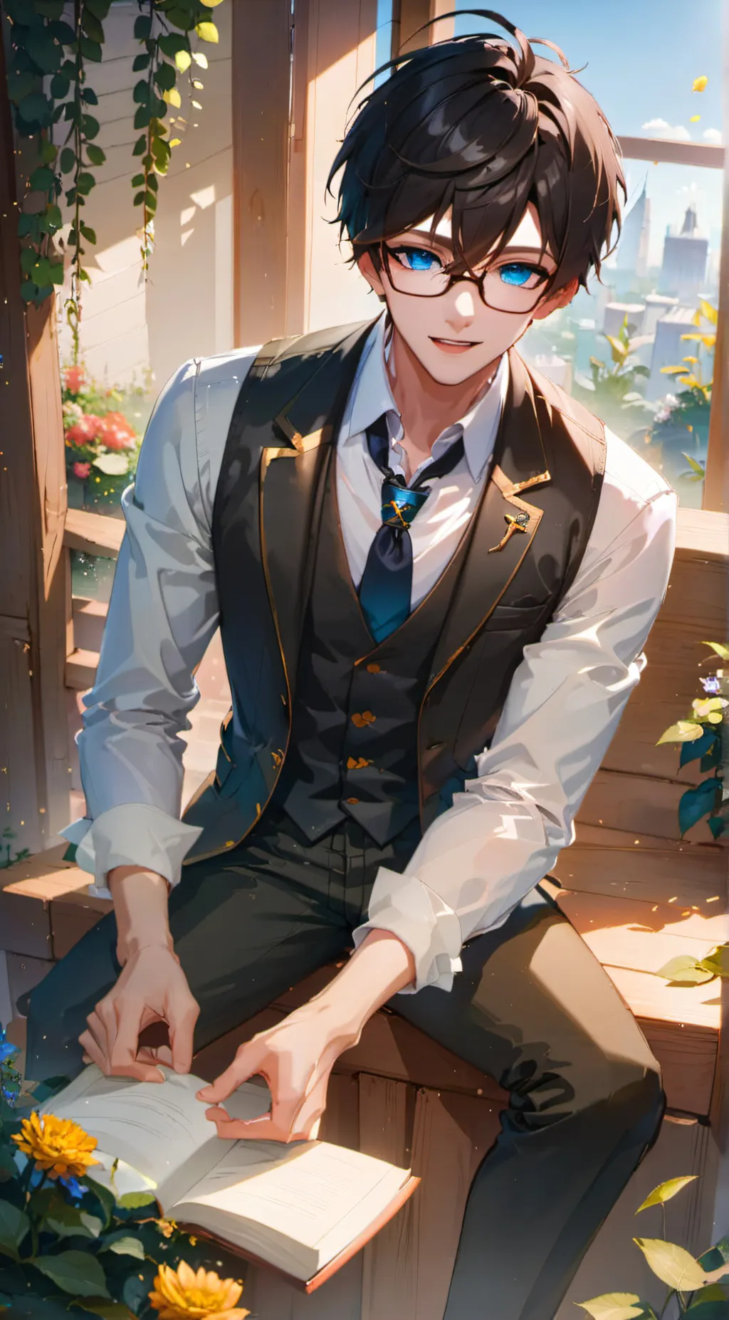 ai character: Zack  background