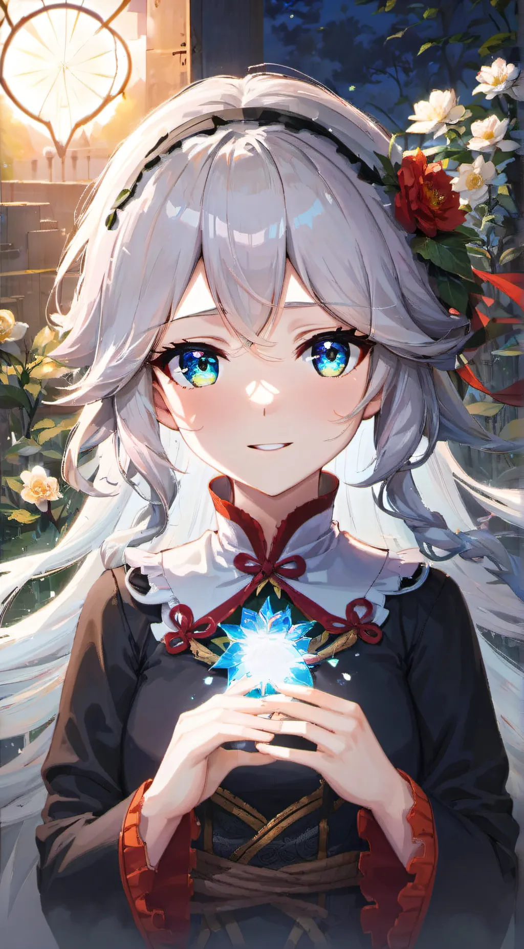 ai character: Helga god of life background