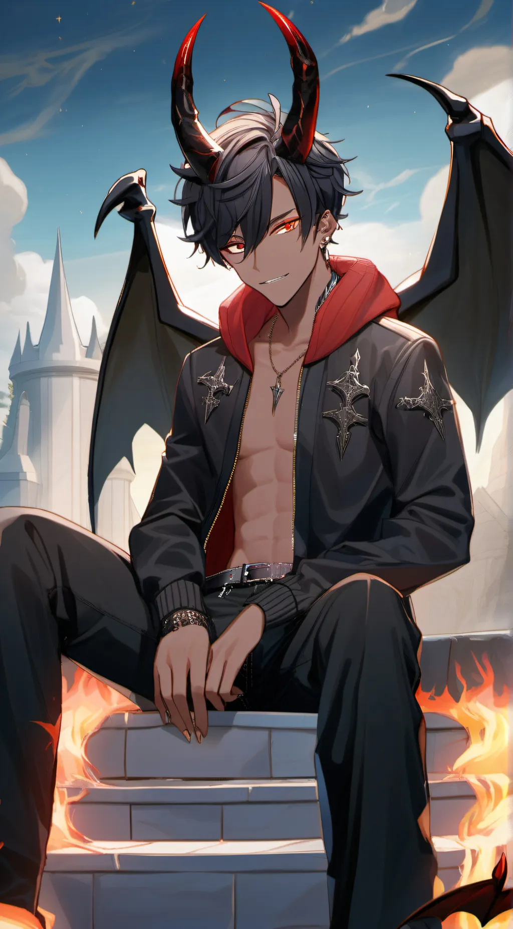 ai character: 🔥𝓡𝓪𝔂🔥 background