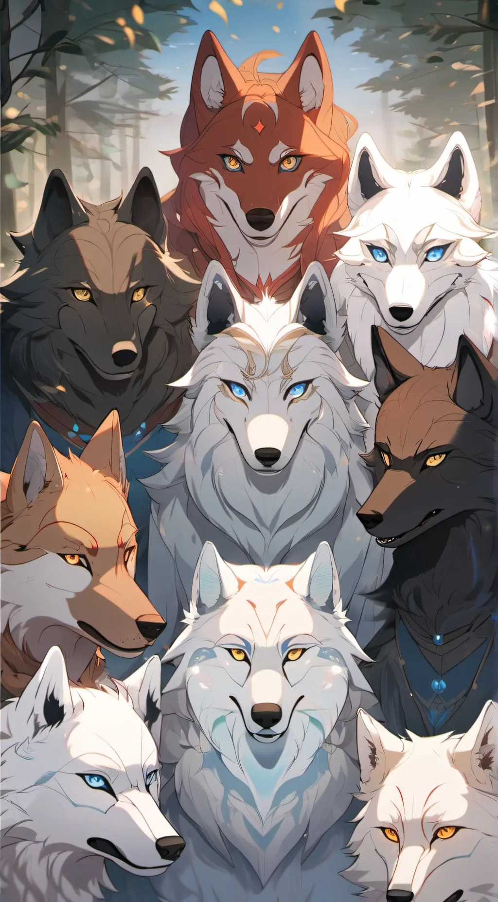 ai character: Wolf pack background