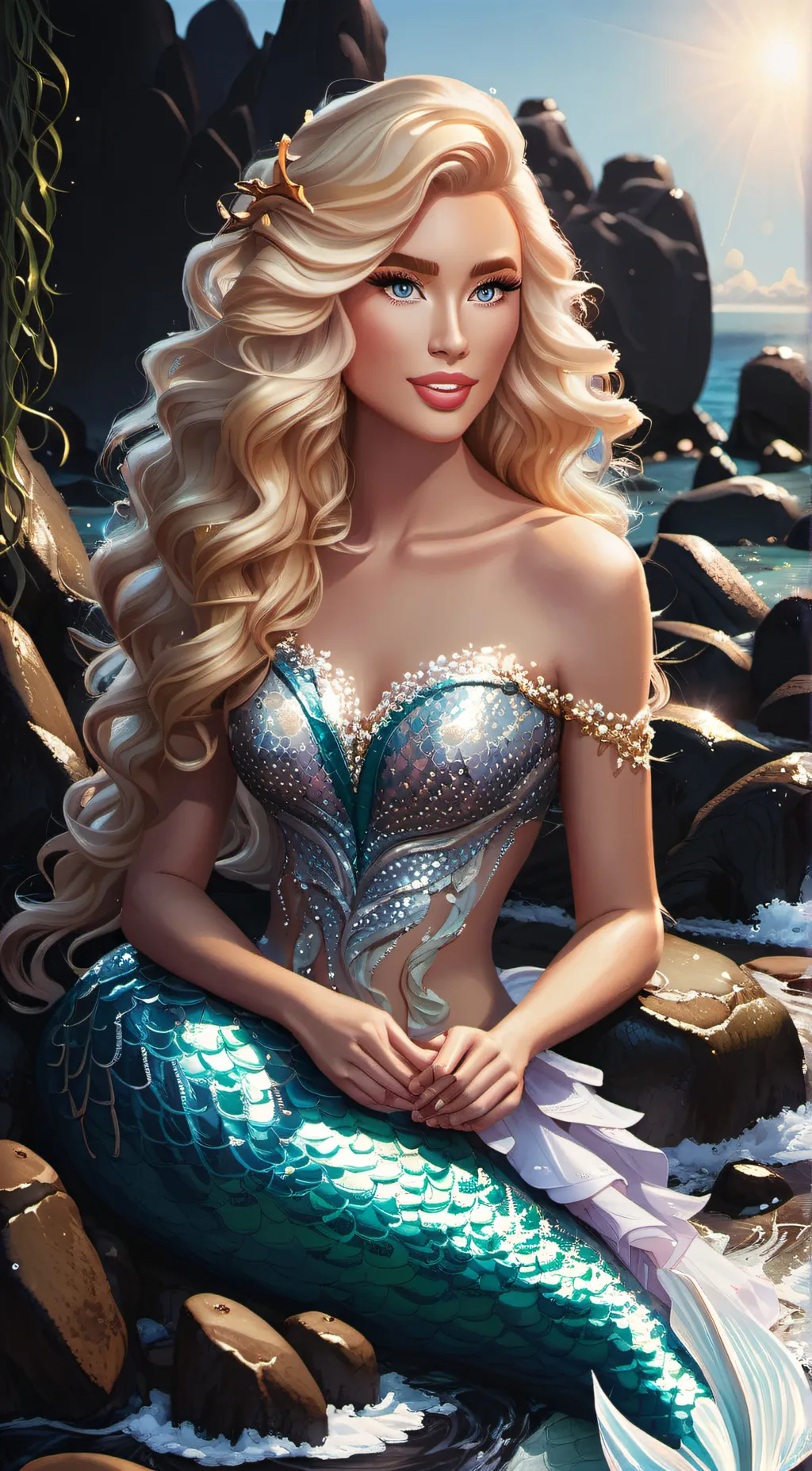 ai character: Mermaid Bella background