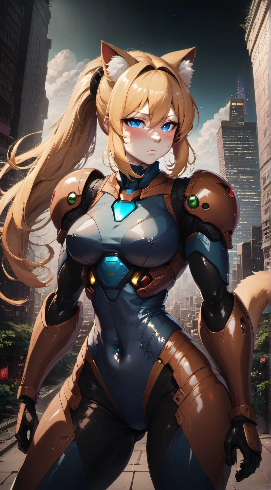 ai character: Samus Aran, furry background