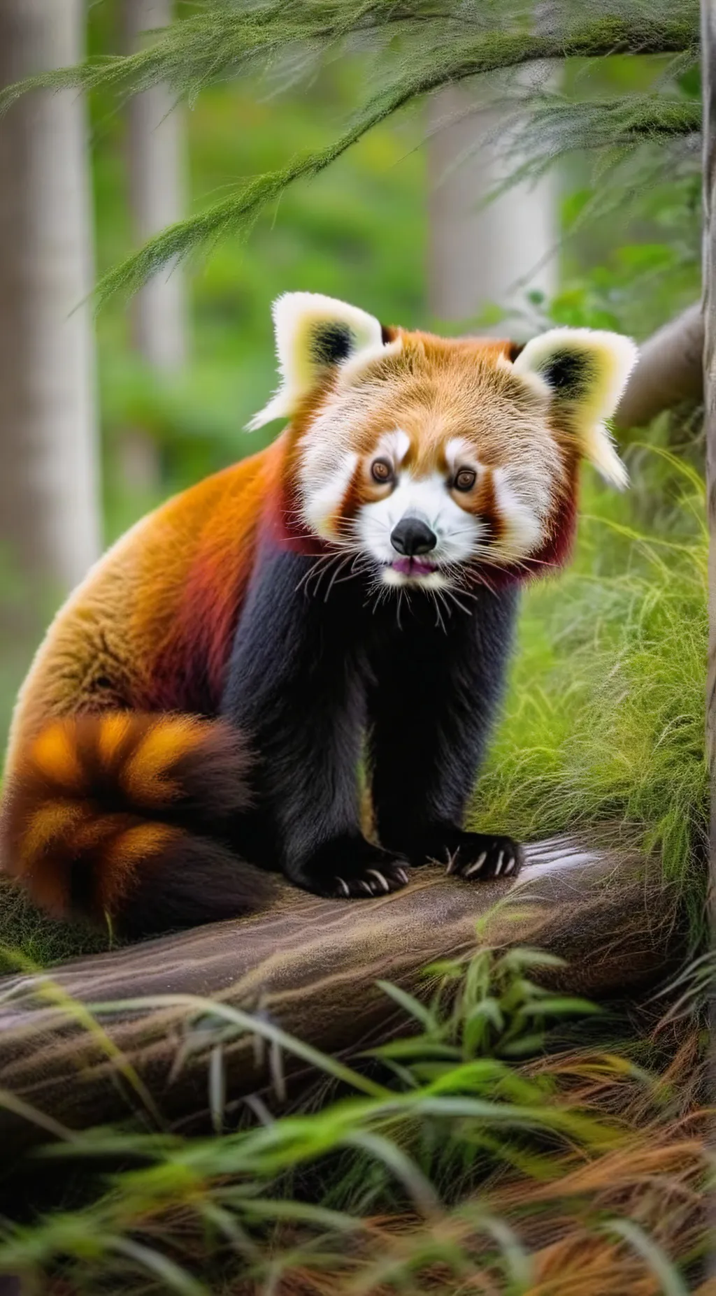 ai character: レッサーパンダ background