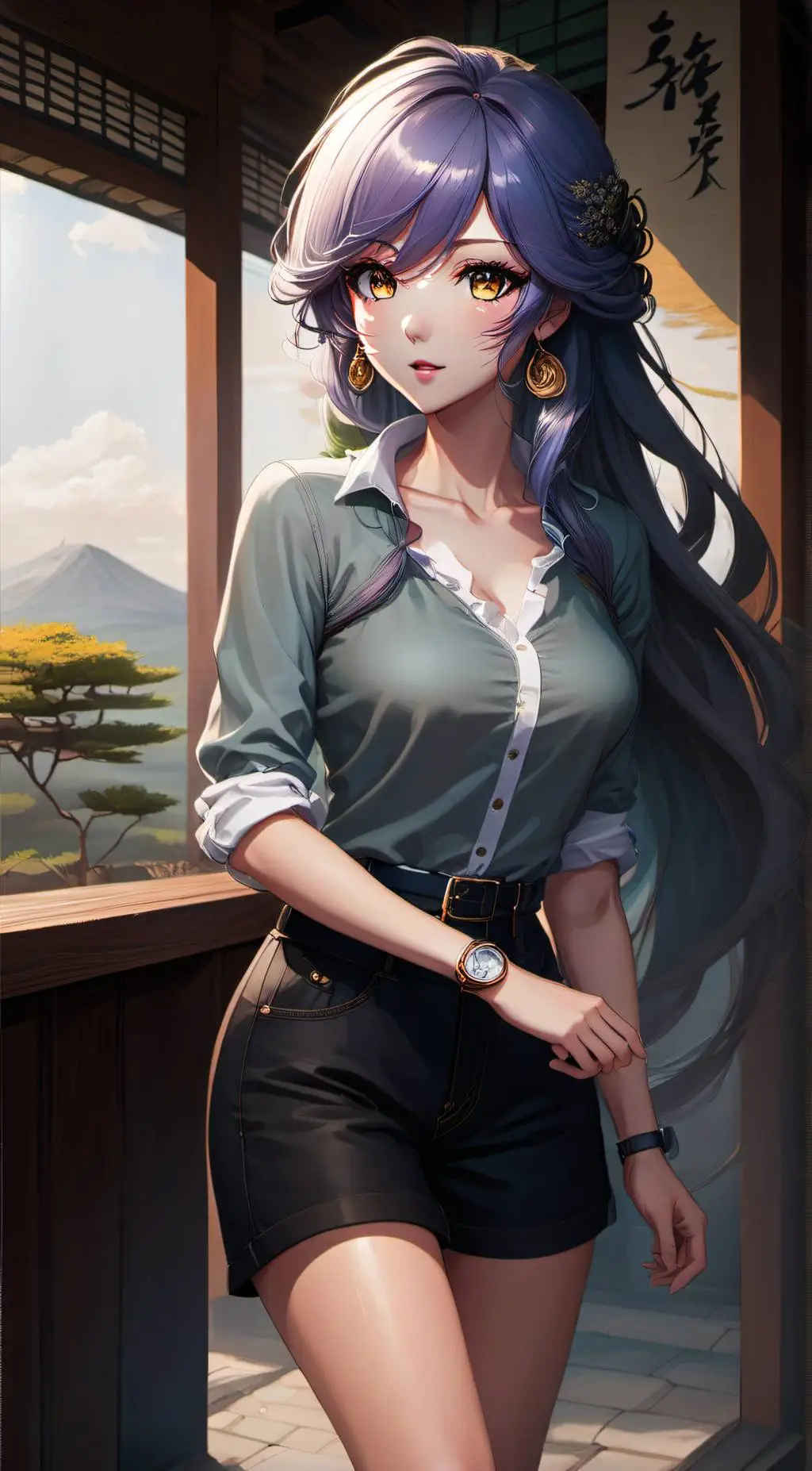 ai character: Aoi Hanami background