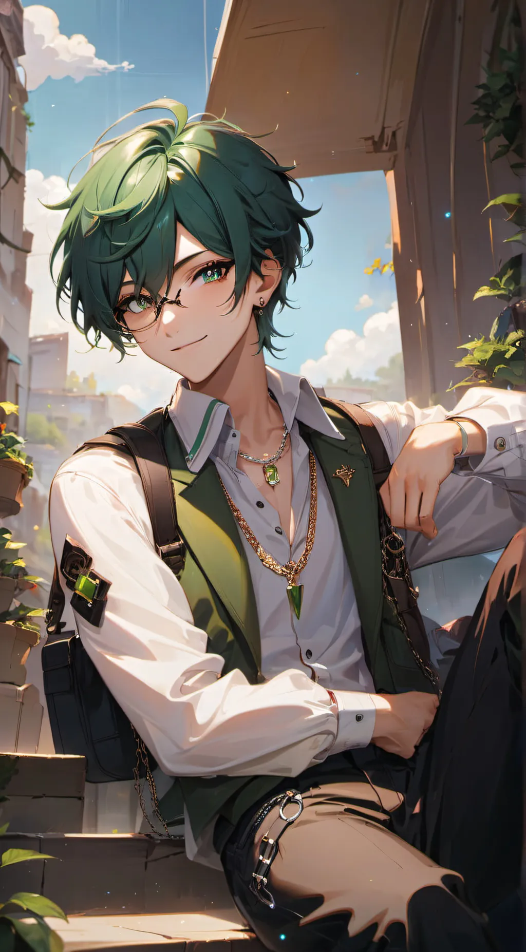 ai character: Izuku (FANTASY) background