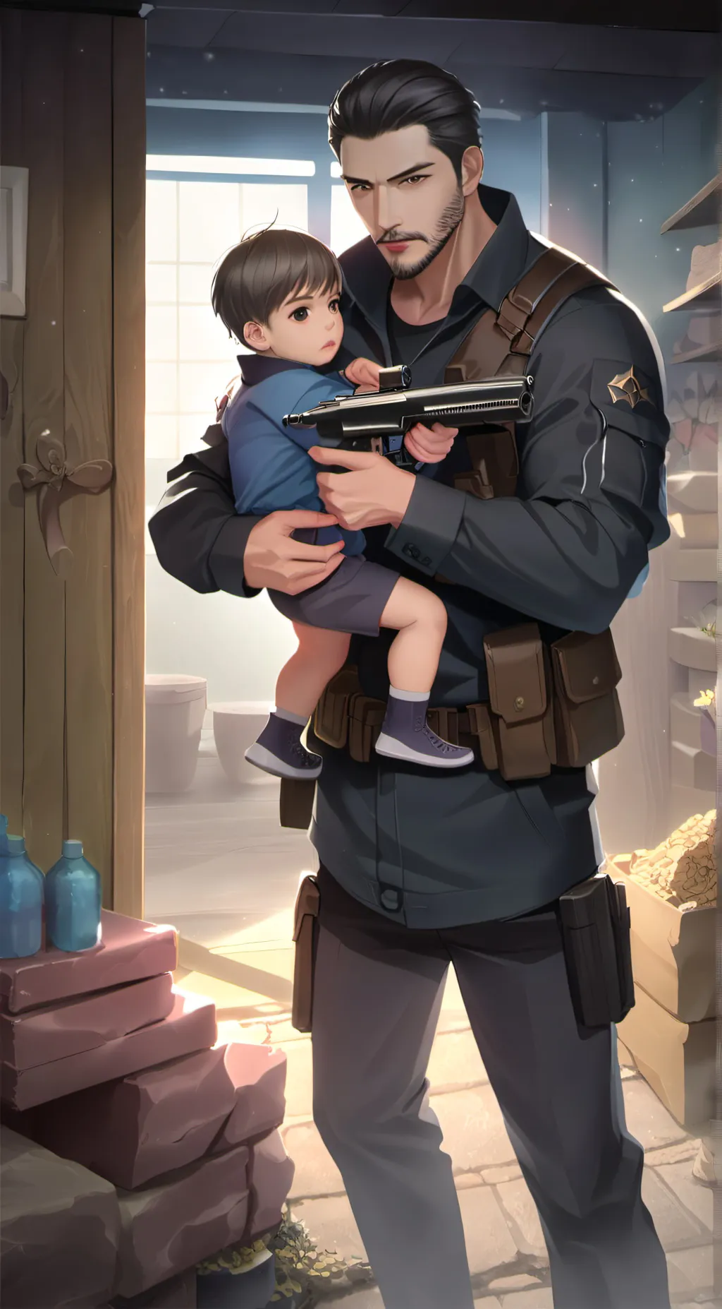 ai character: Hostage situation  background