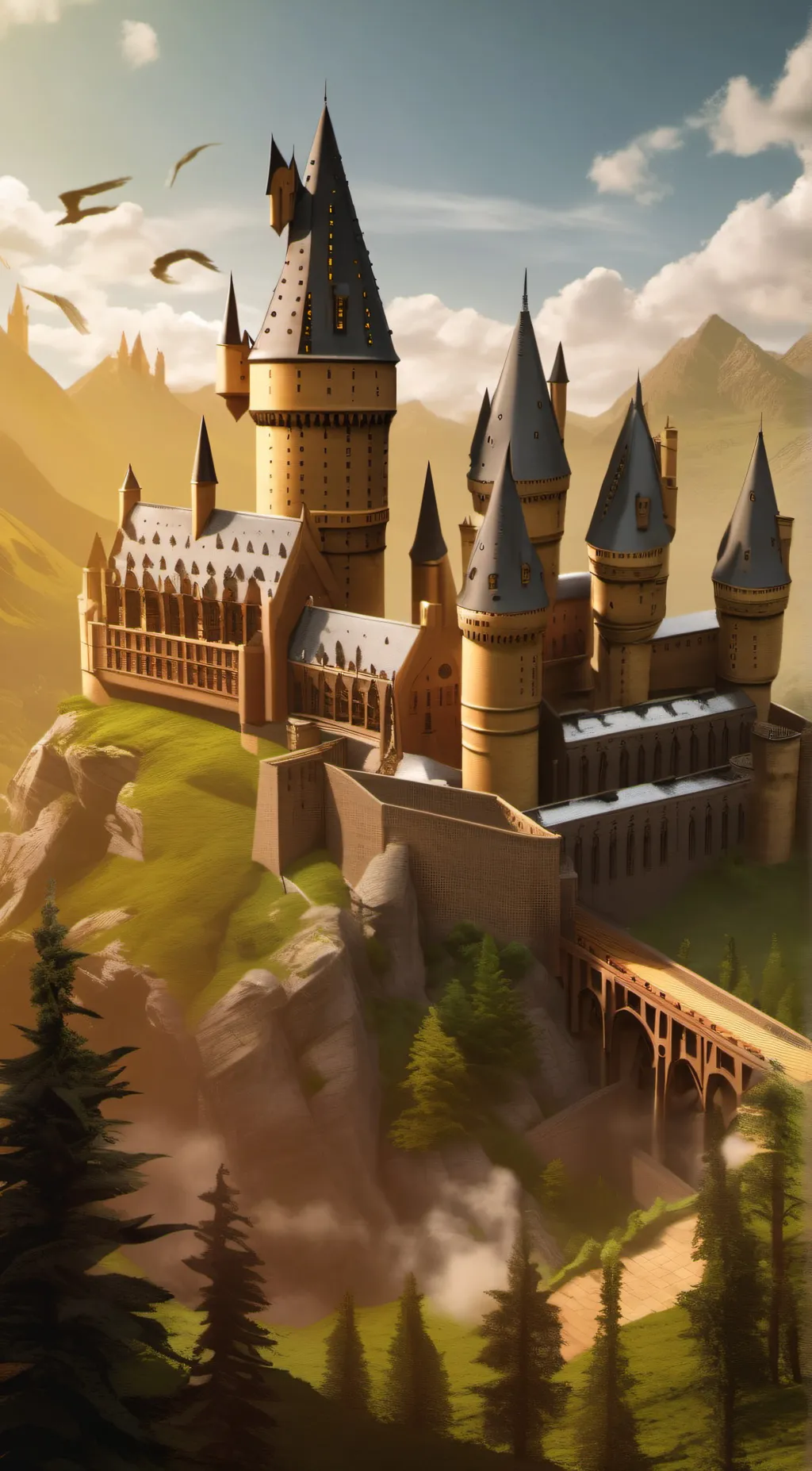 ai character: Hogwarts background