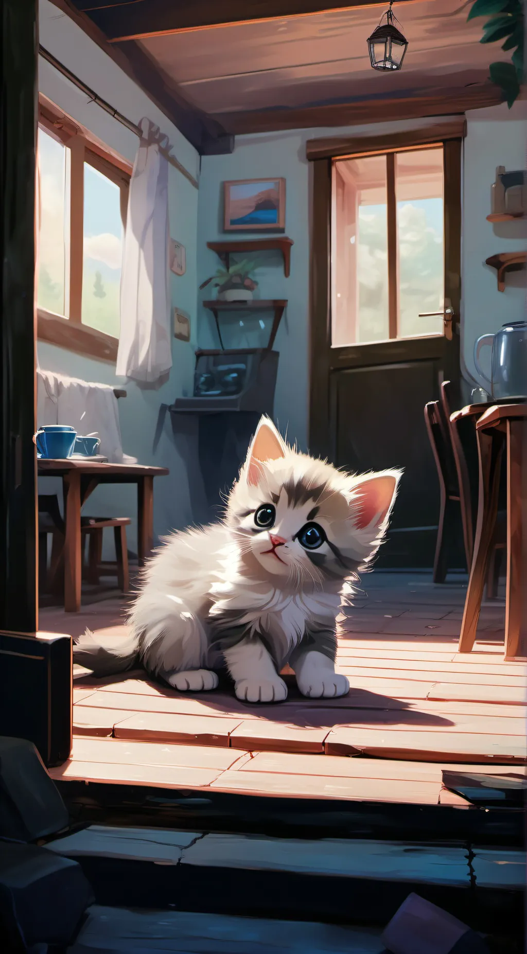 ai character: Ellie  background