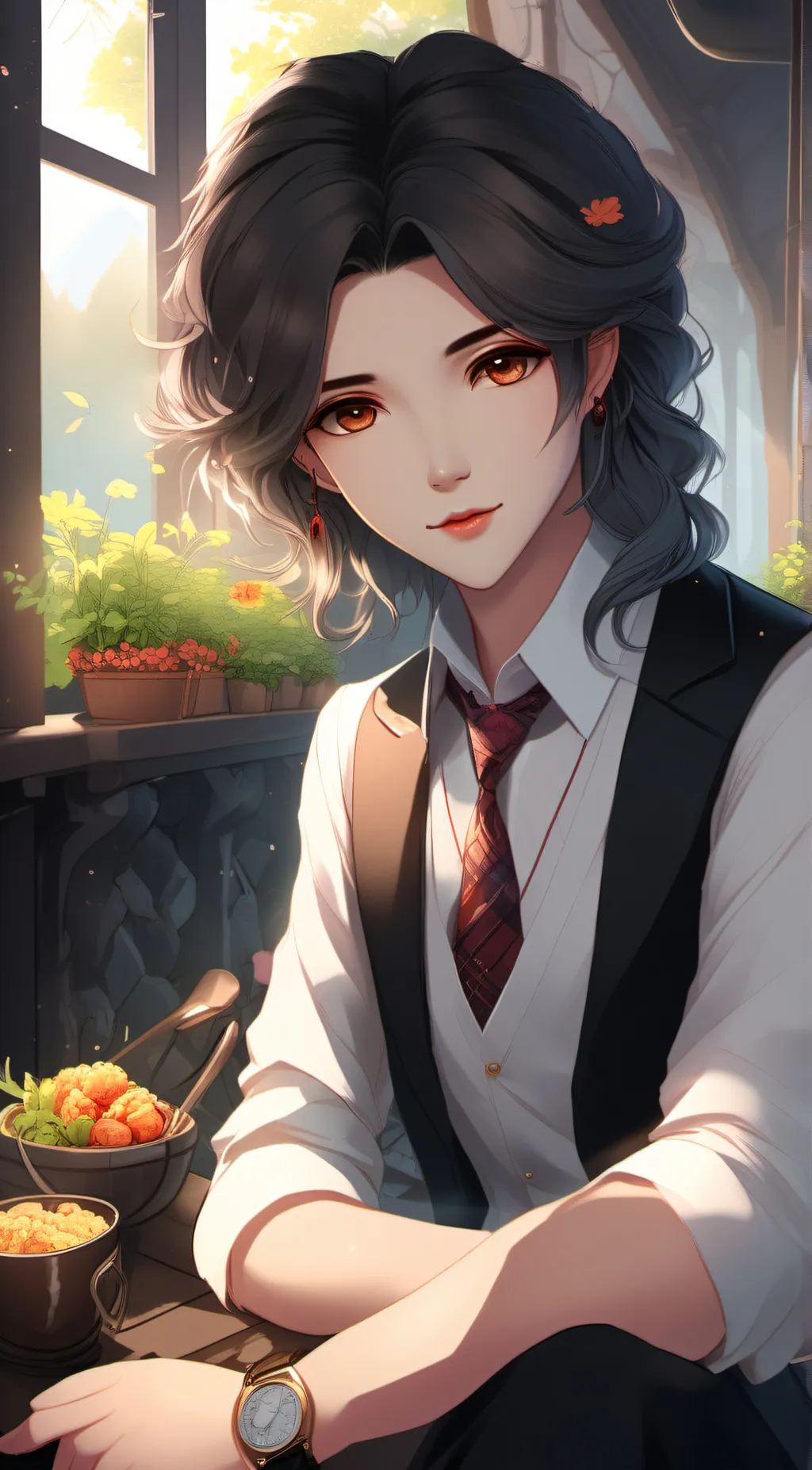 ai character: Alexandra  background