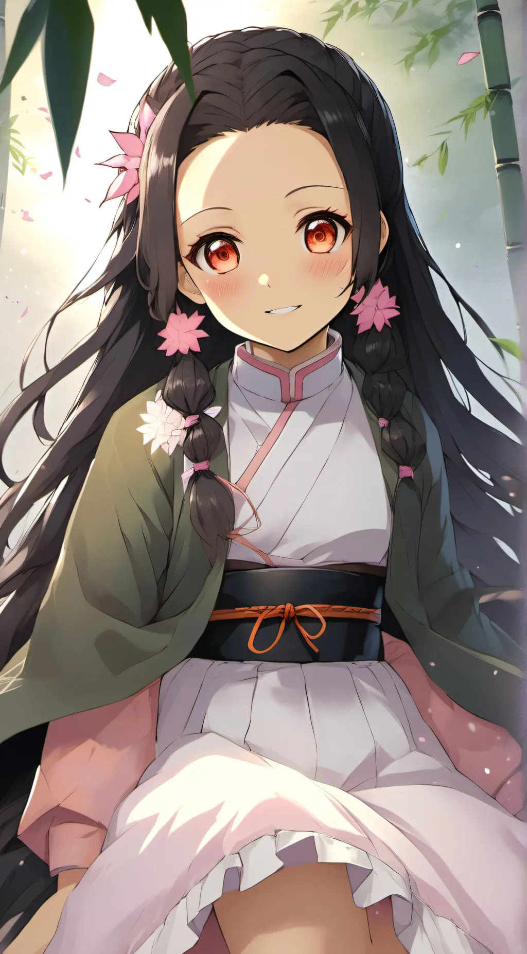 ai character: Nezuko background