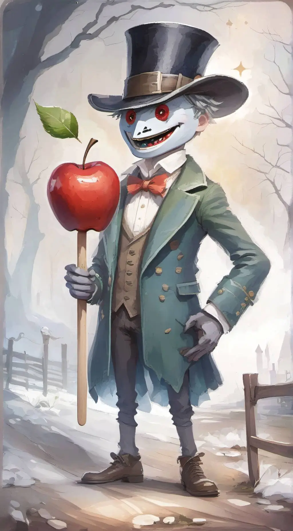 ai character: fredrick & happy background