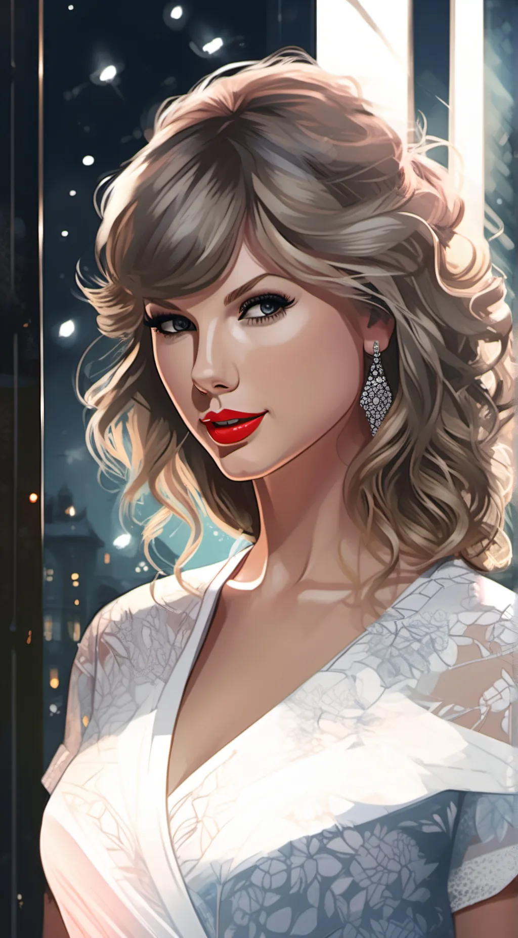 ai character: Taylor Swift  background