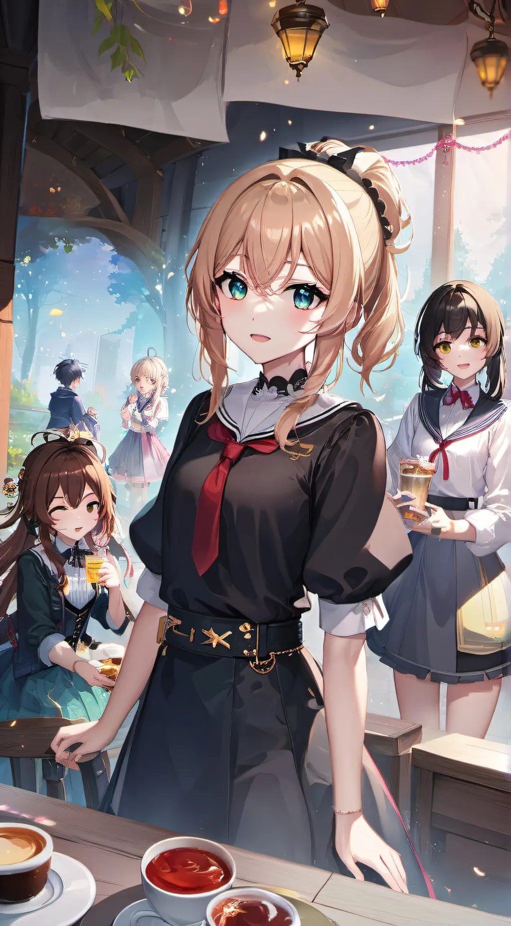 ai character: girls only world background