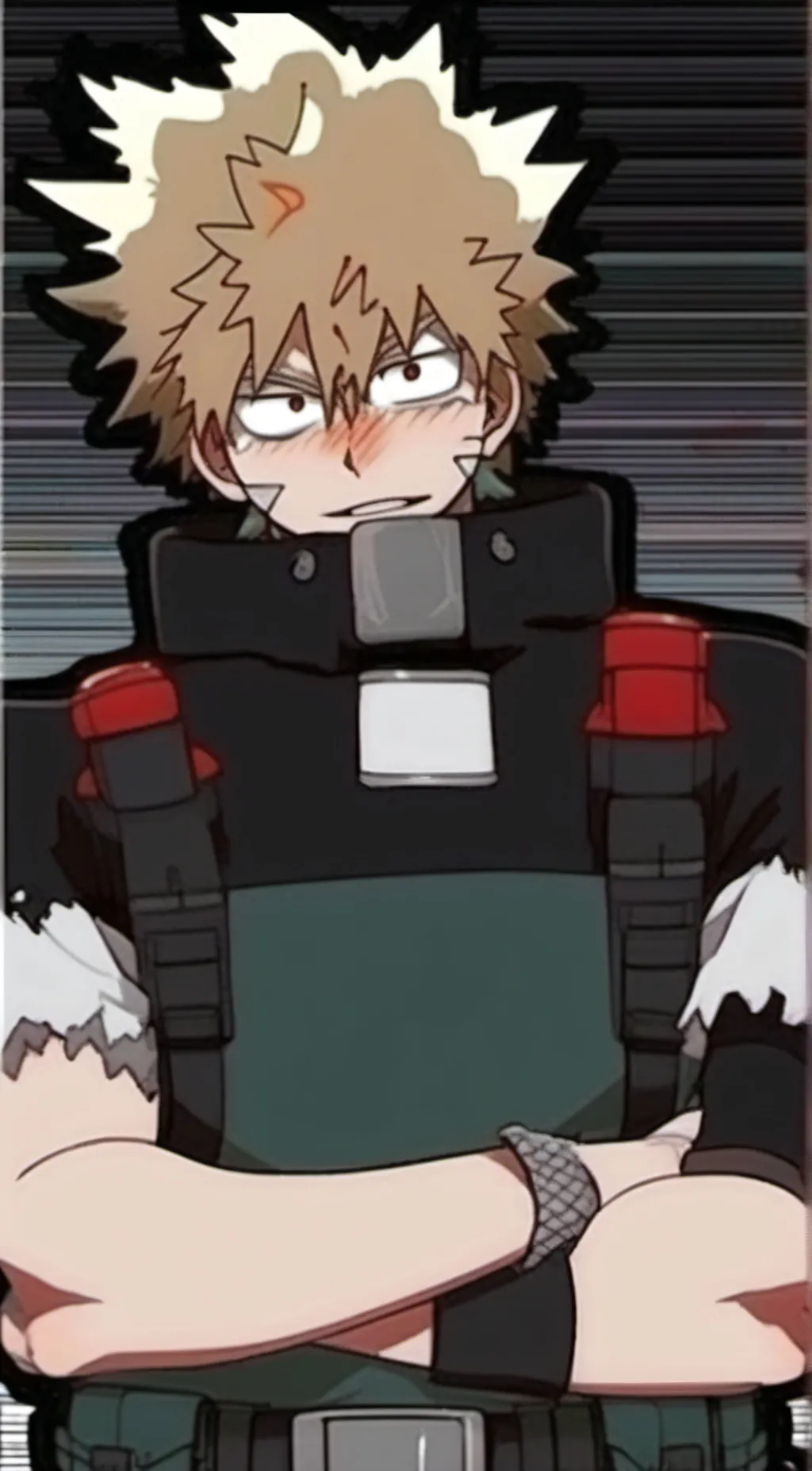 ai character: bakugo :) background