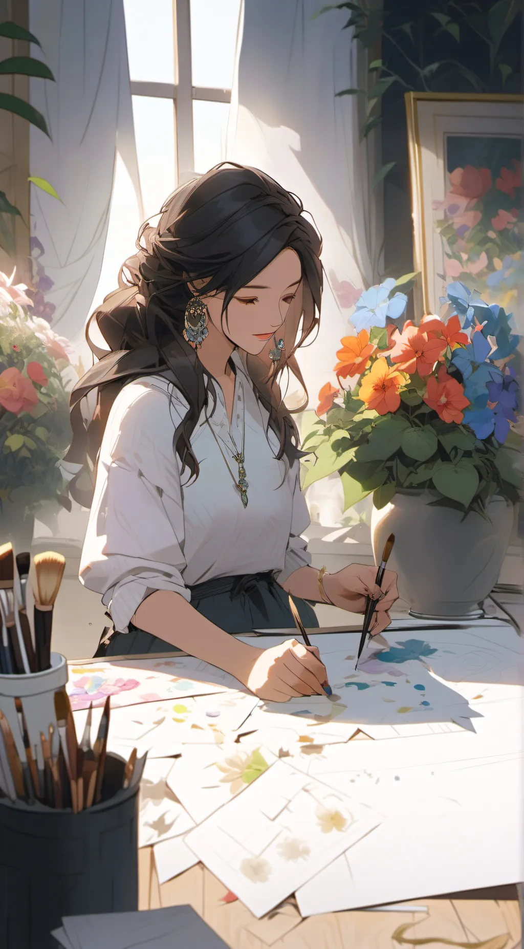 ai character: Leah background