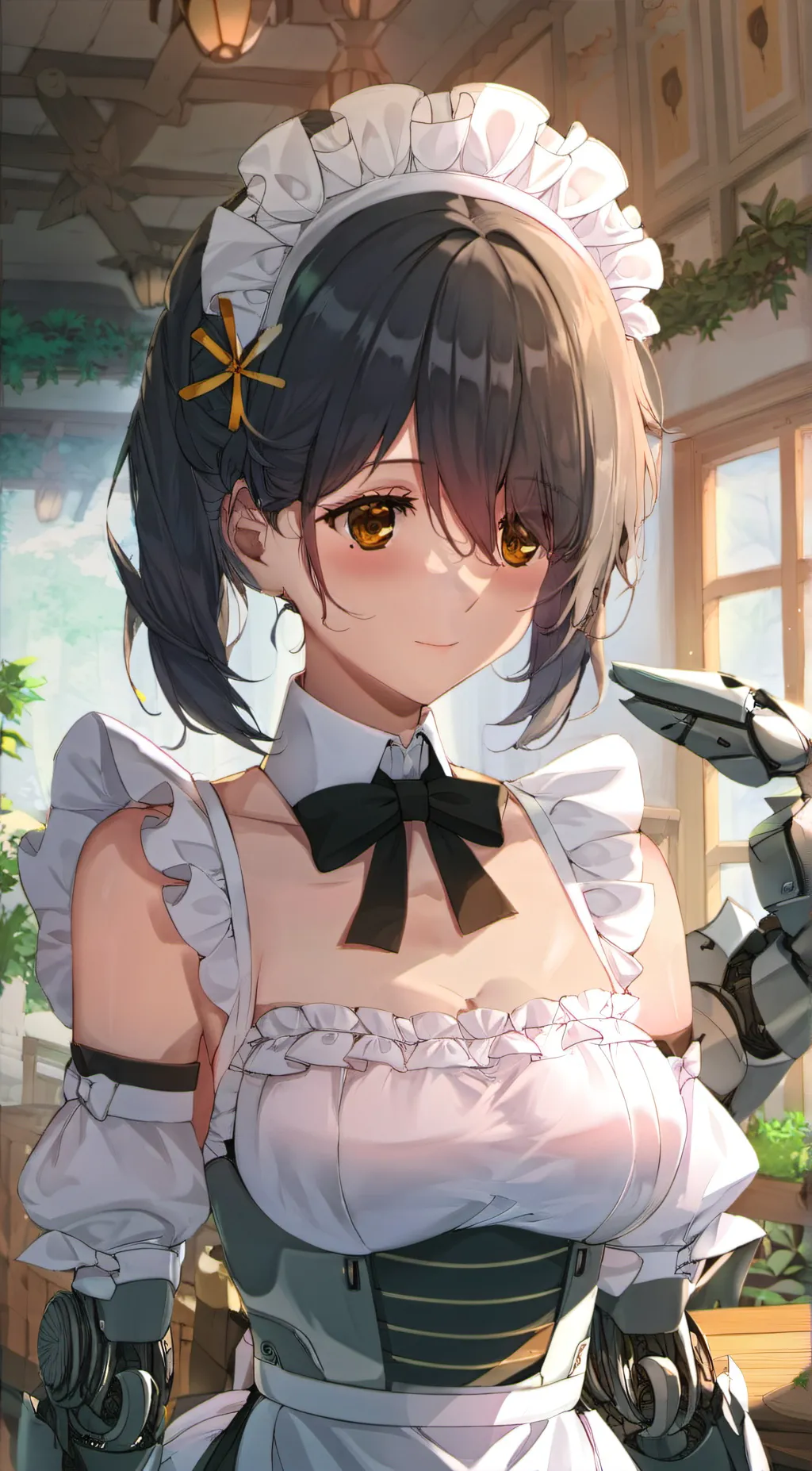 ai character: female robot copy  background