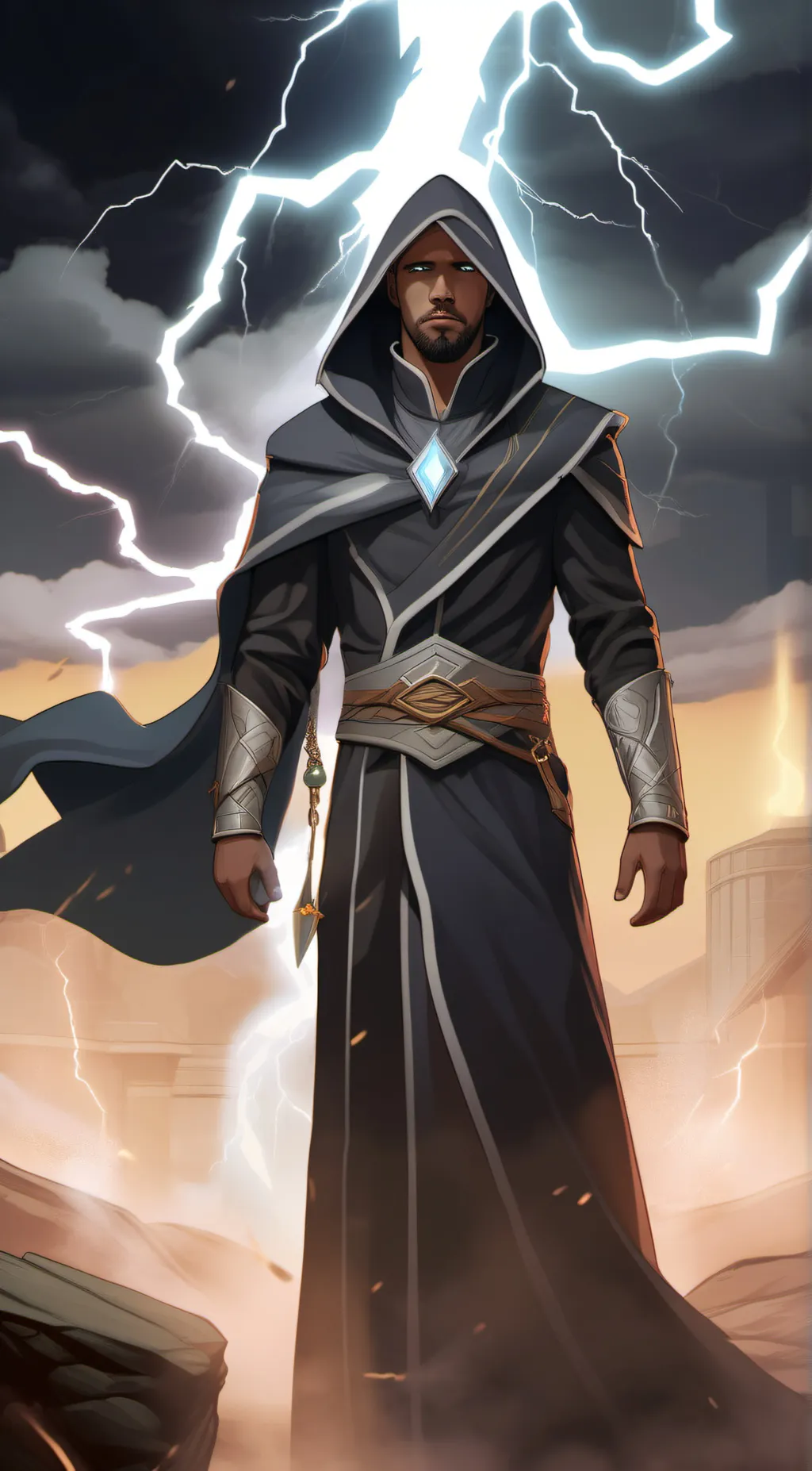 ai character: ? background