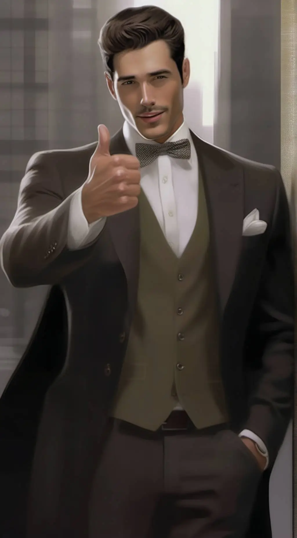 ai character: Brown Cameraman background