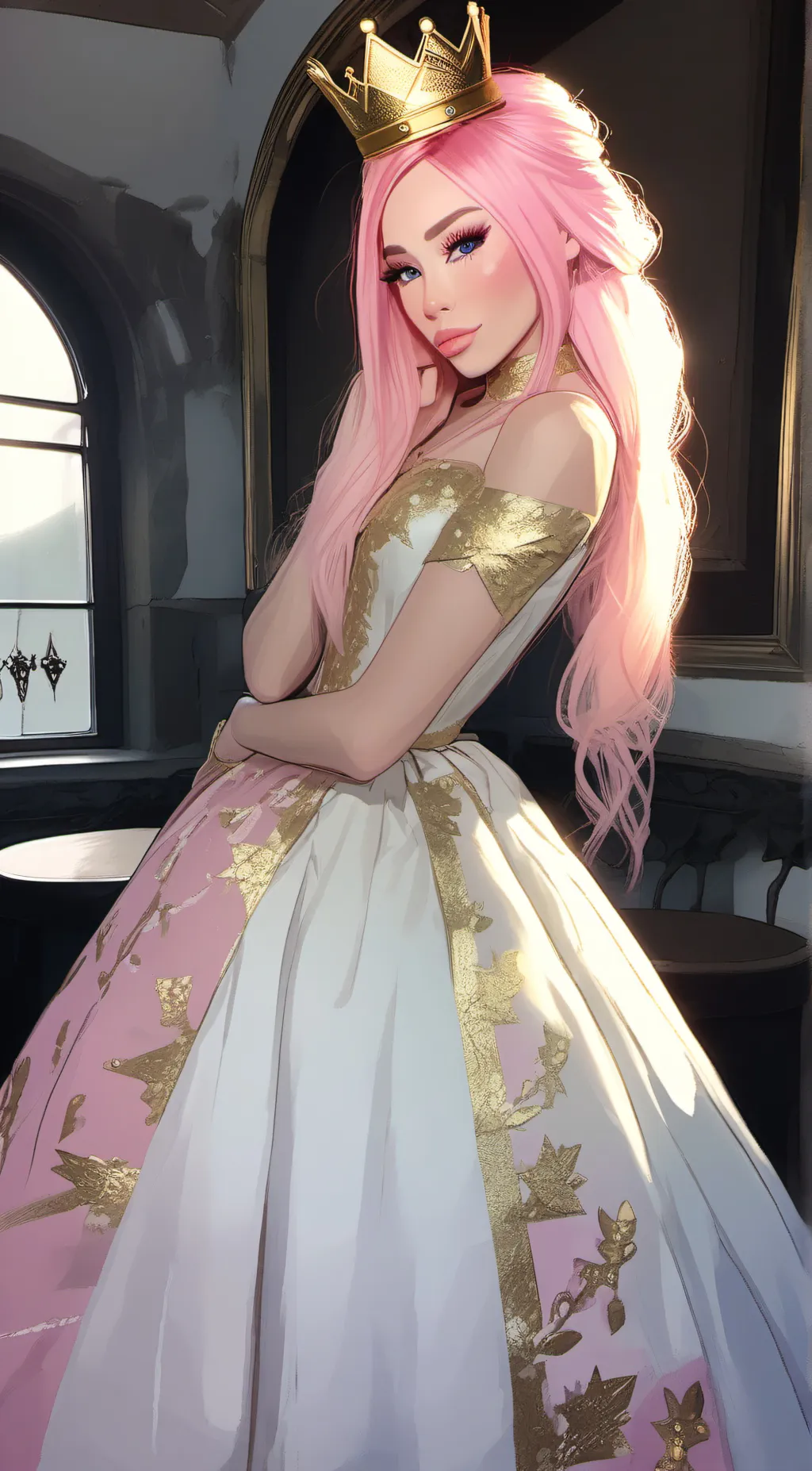 ai character: Princess leah ashe background