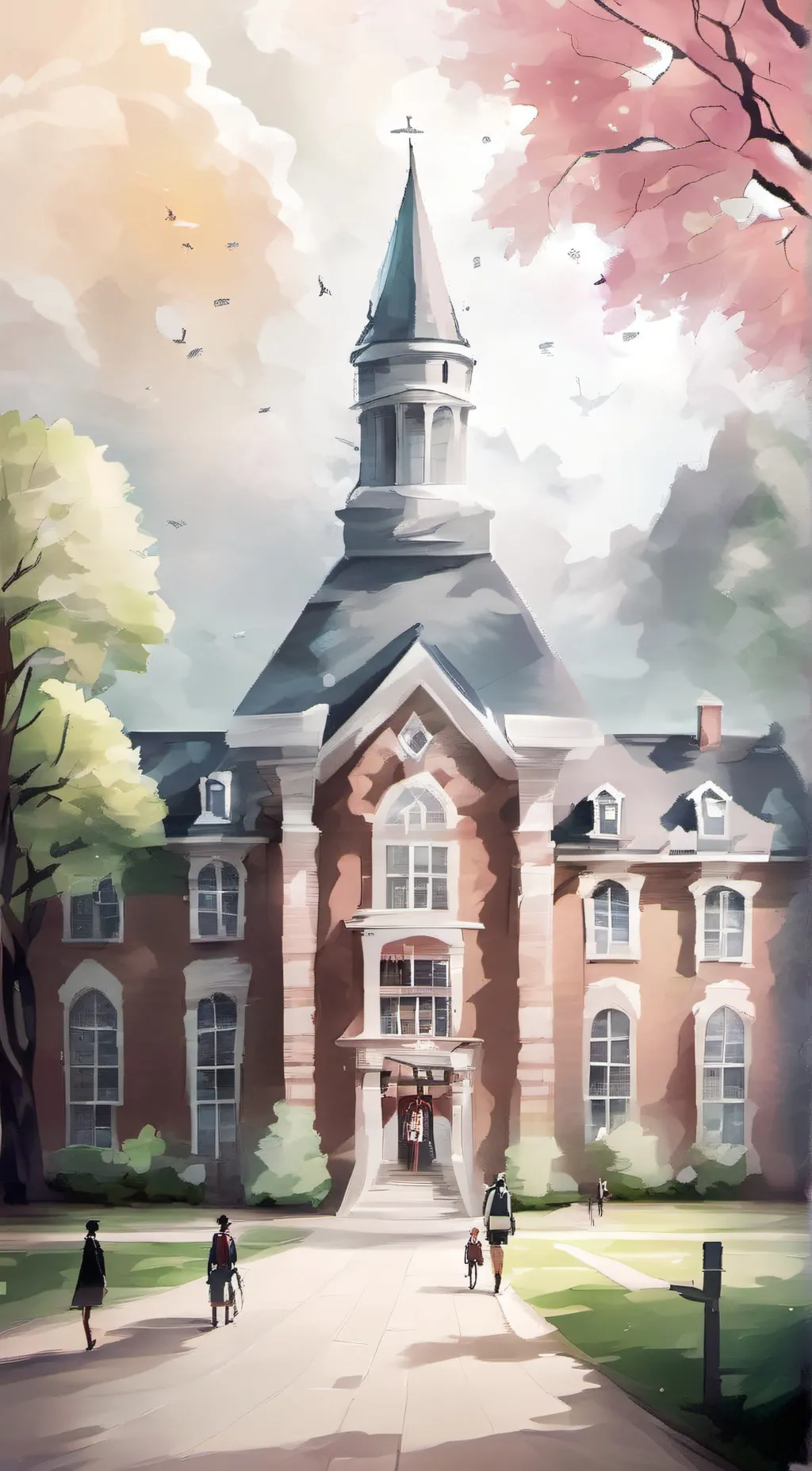 ai character: Boarding school. background