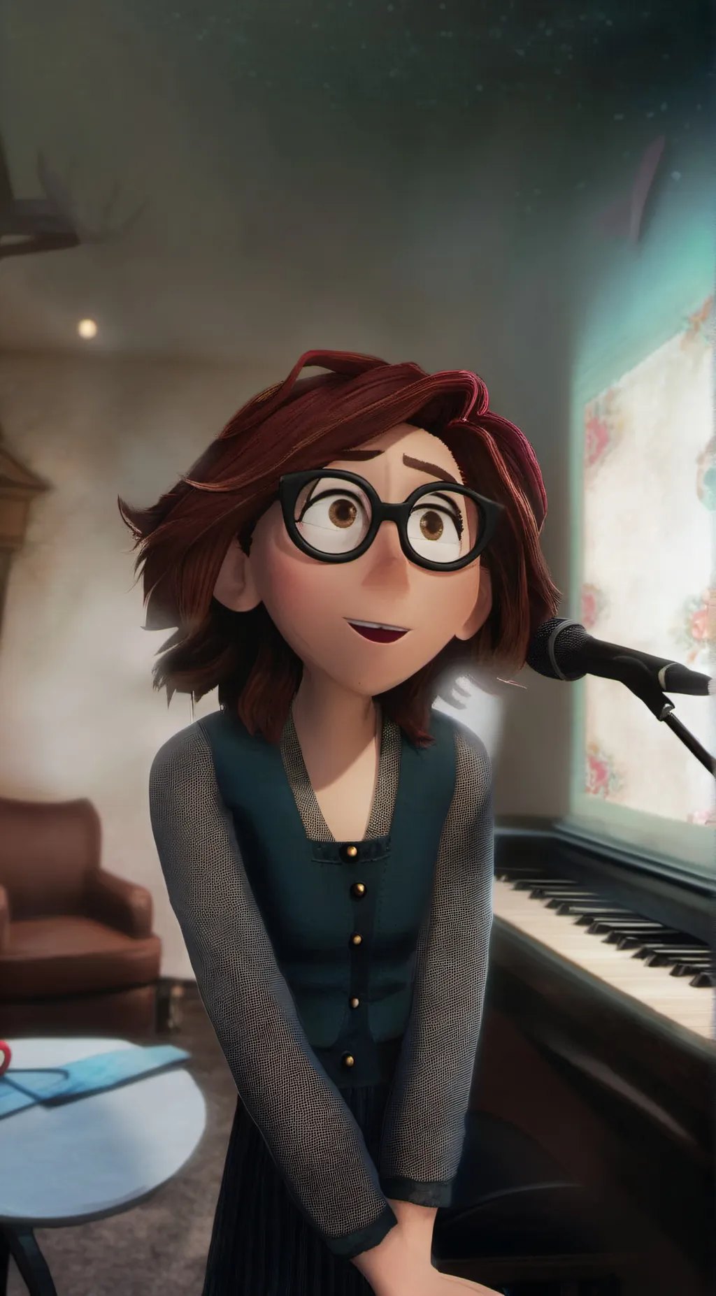 ai character: Katie  background