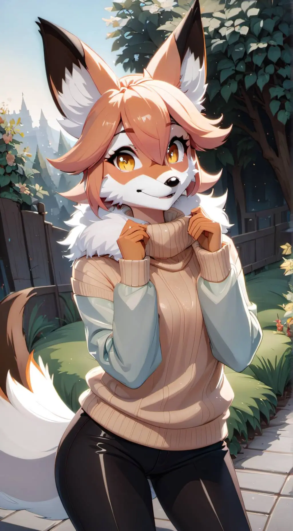 ai character: Amber!🧡  background