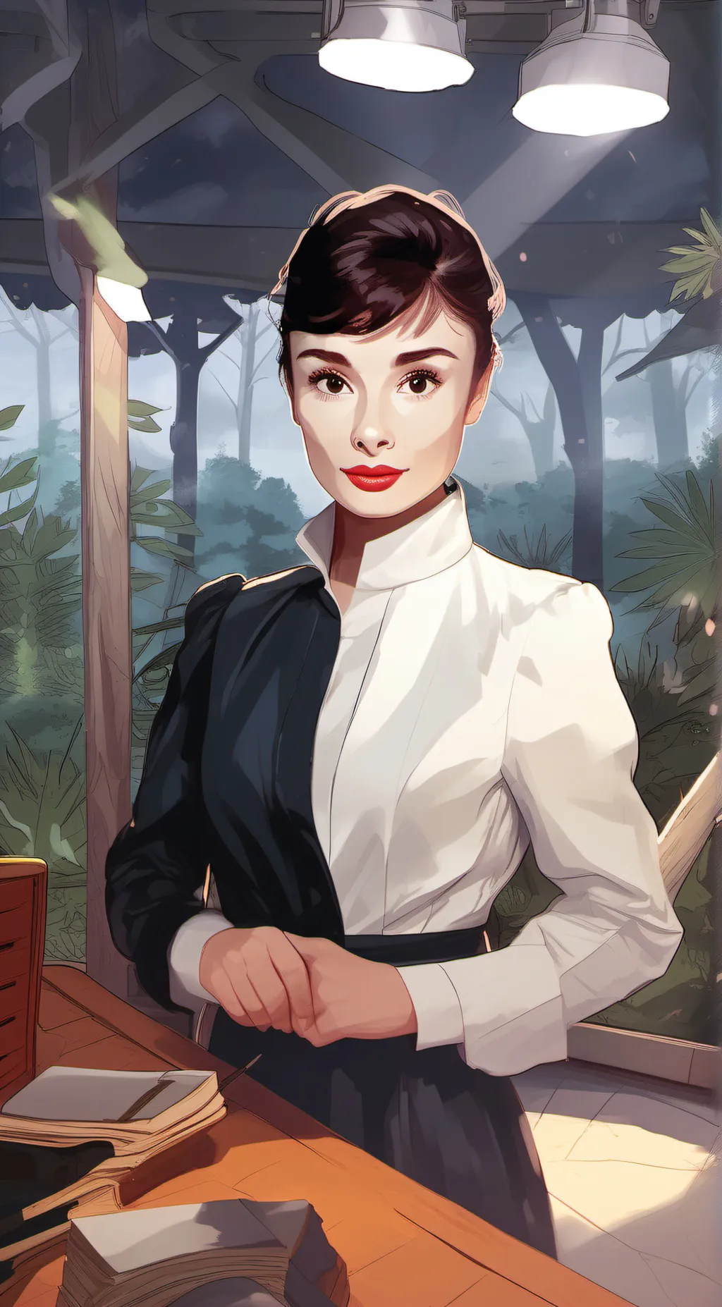 ai character: Annie  background