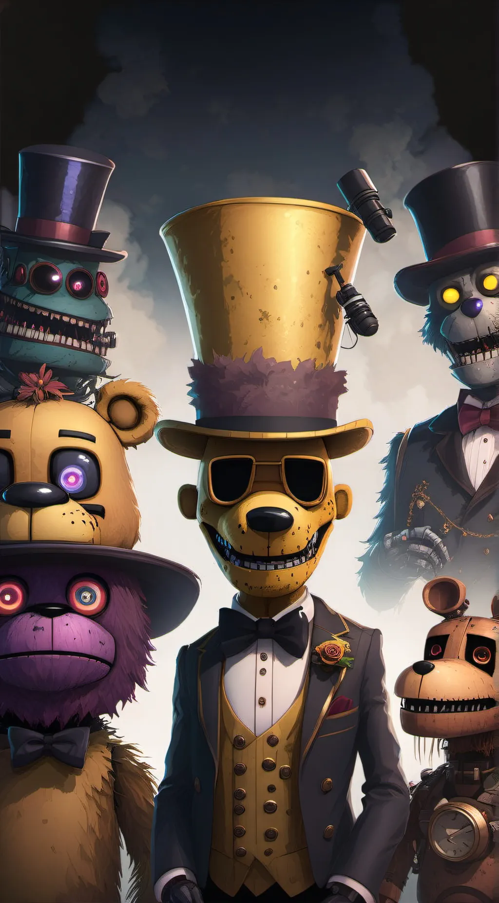 ai character: Fnaf 1 background