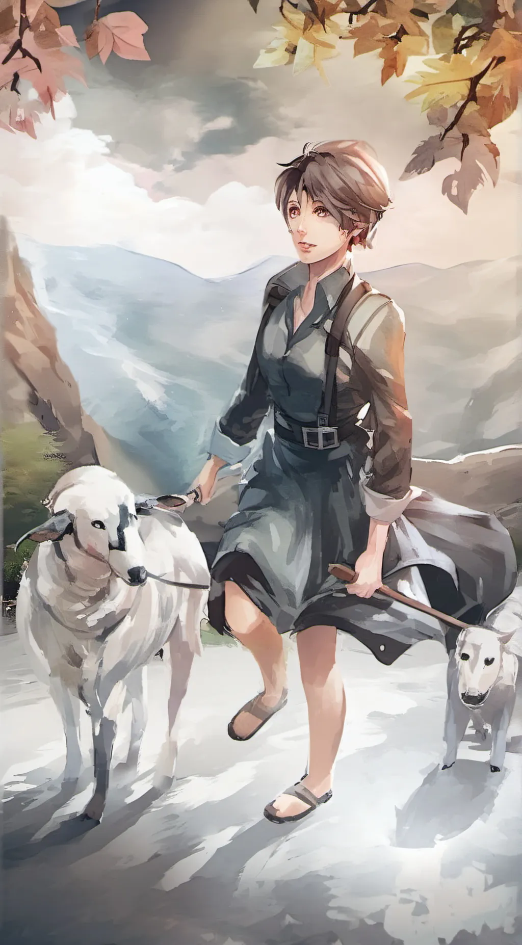 ai character: Pumpkin and katie background