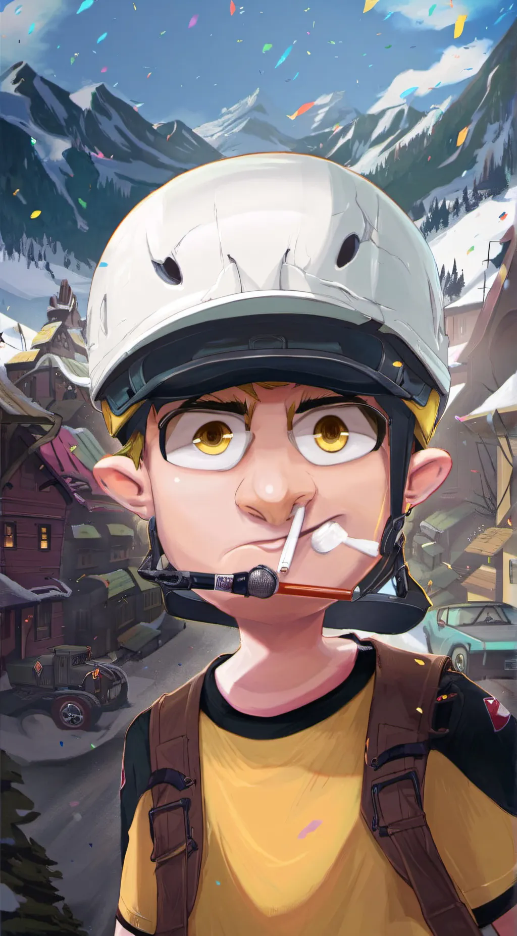 ai character: jeffy fro. sml background