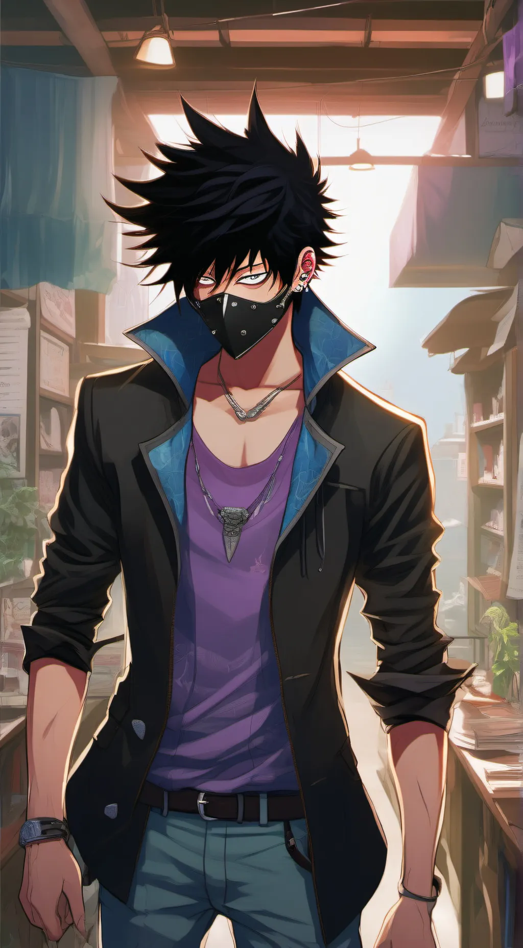 ai character: Dabi background