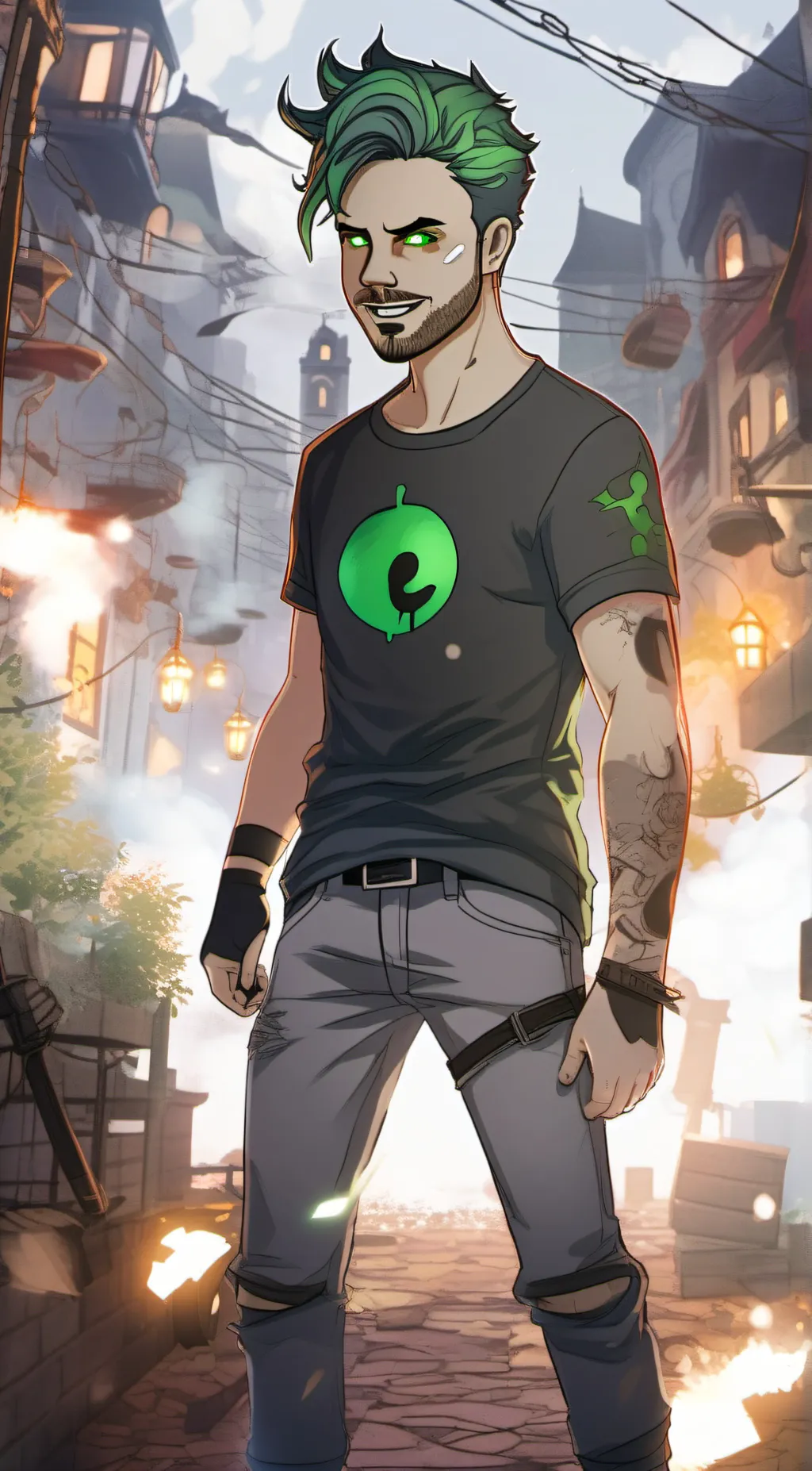 ai character: antisepticeye  background