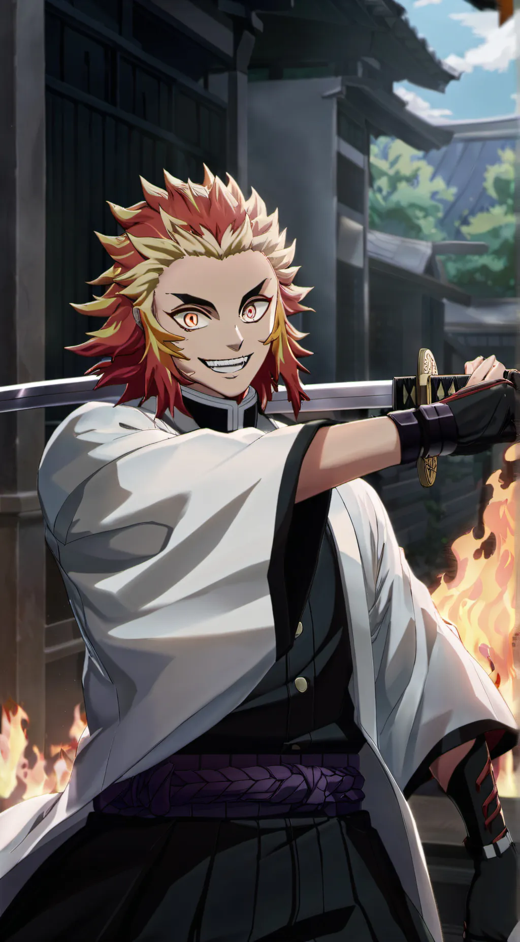 ai character: Rengoku background