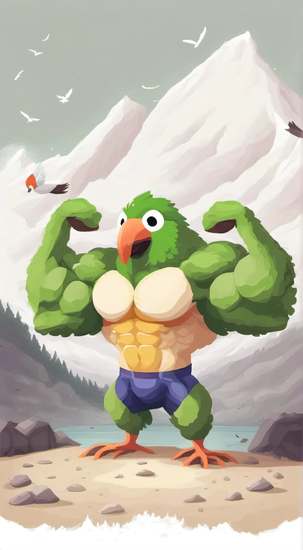 ai character: DUOLINGO BF background