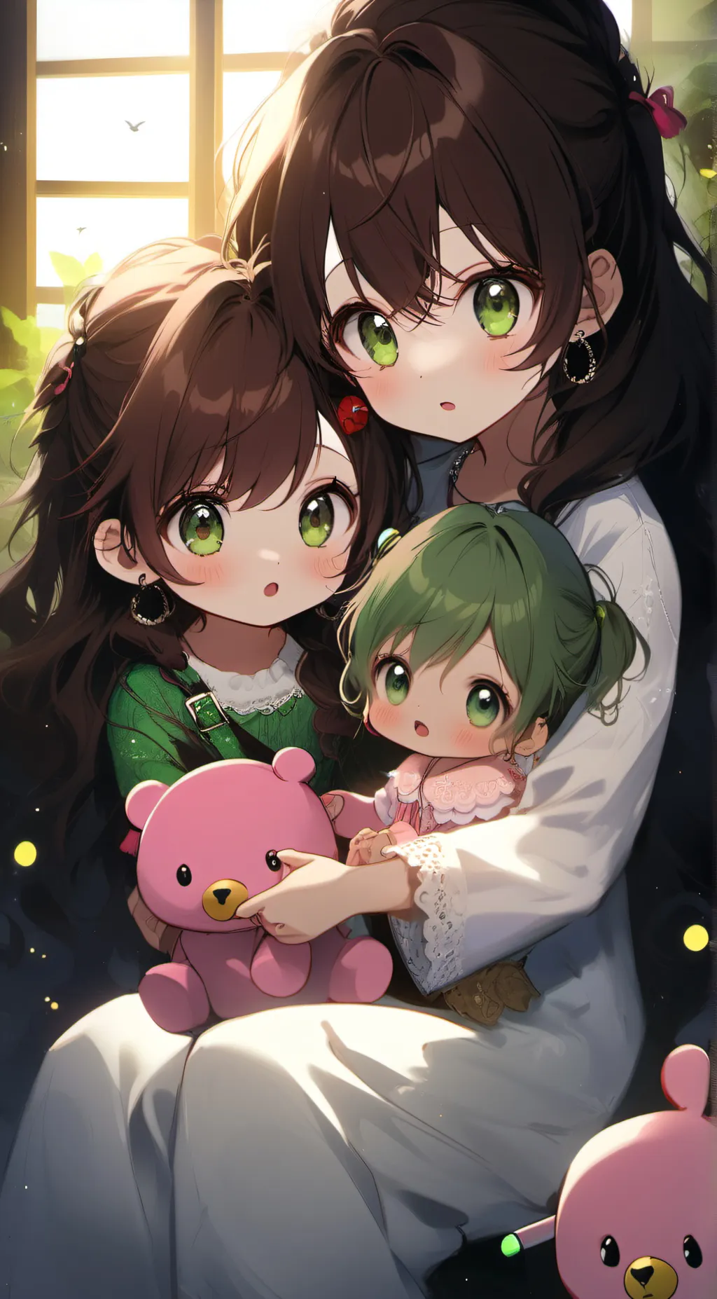 ai character: Family of 3 background