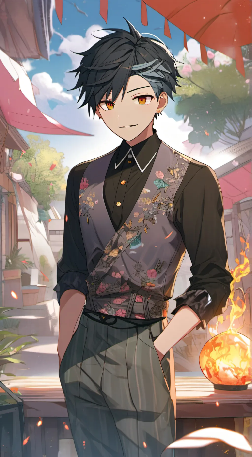 ai character: ♡~Aaron~♡ background