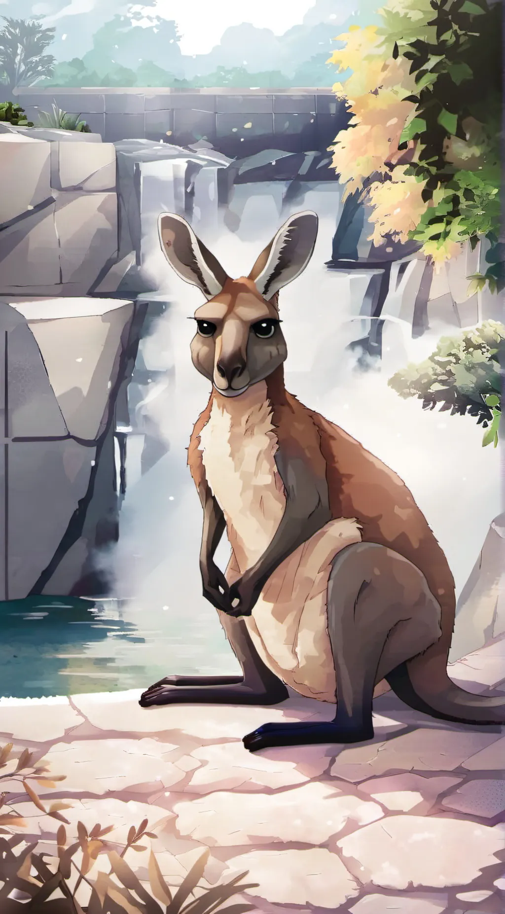 ai character: Kangaroo background