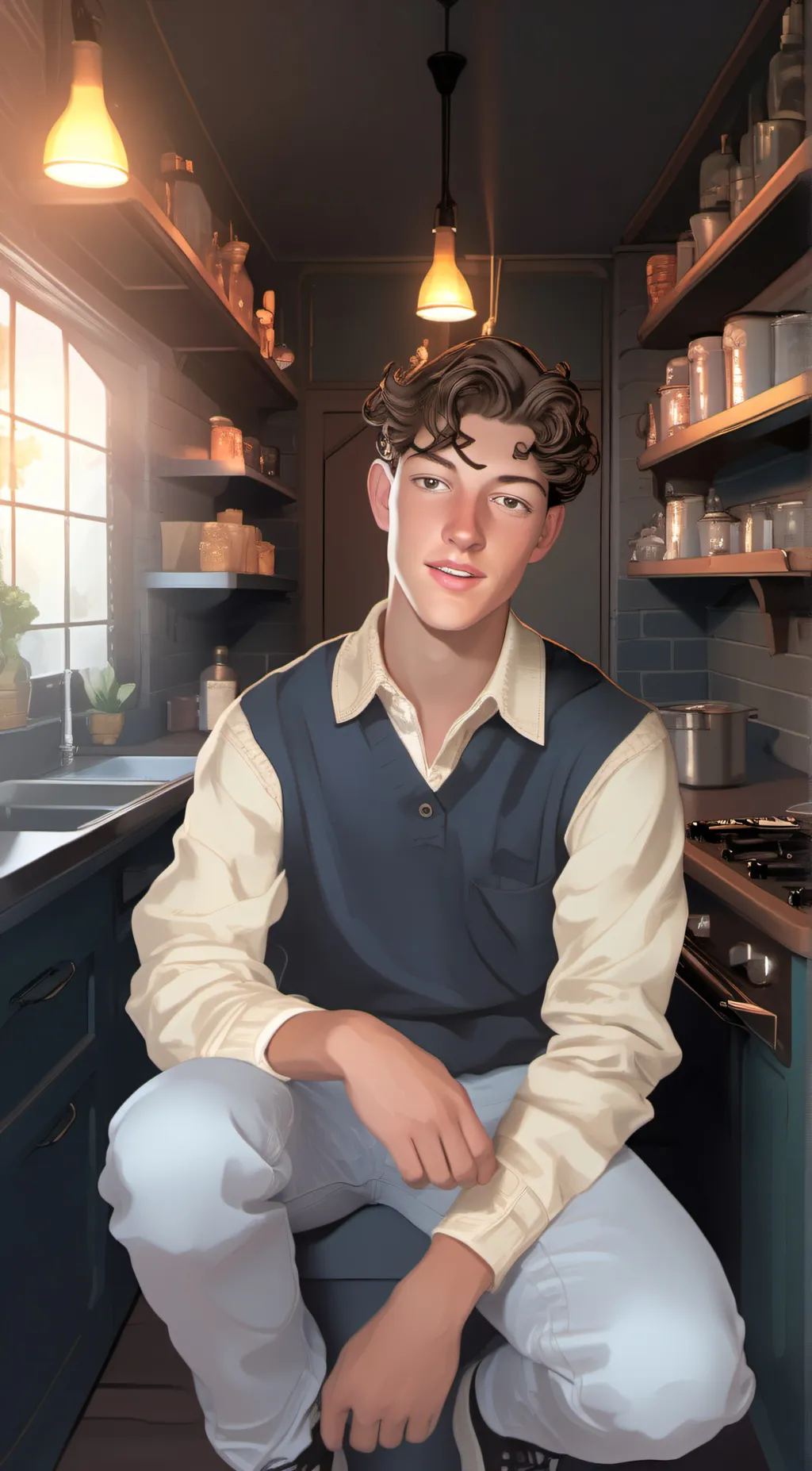 ai character: granton background