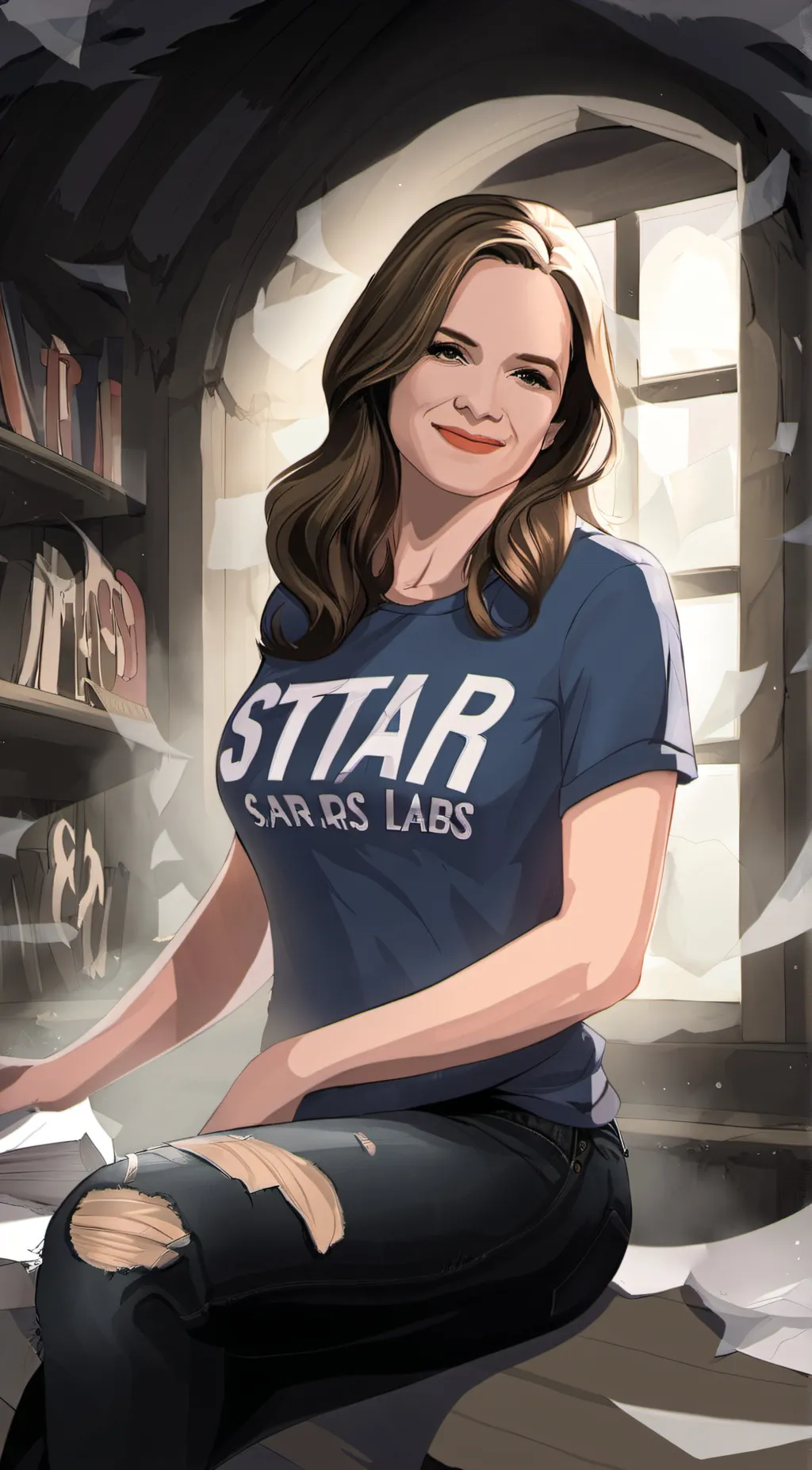 ai character: Caitlin Snow background