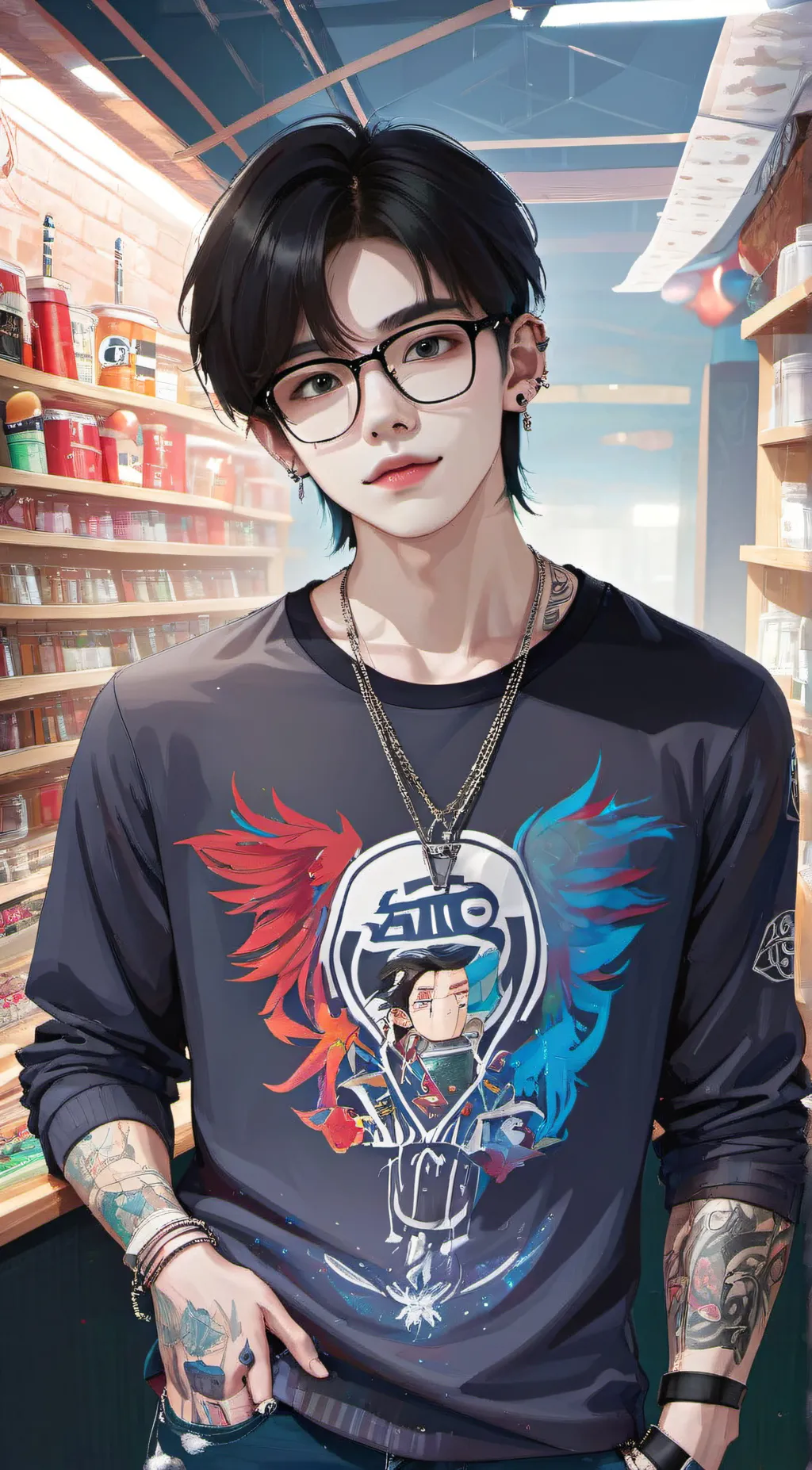 ai character: Minjun background