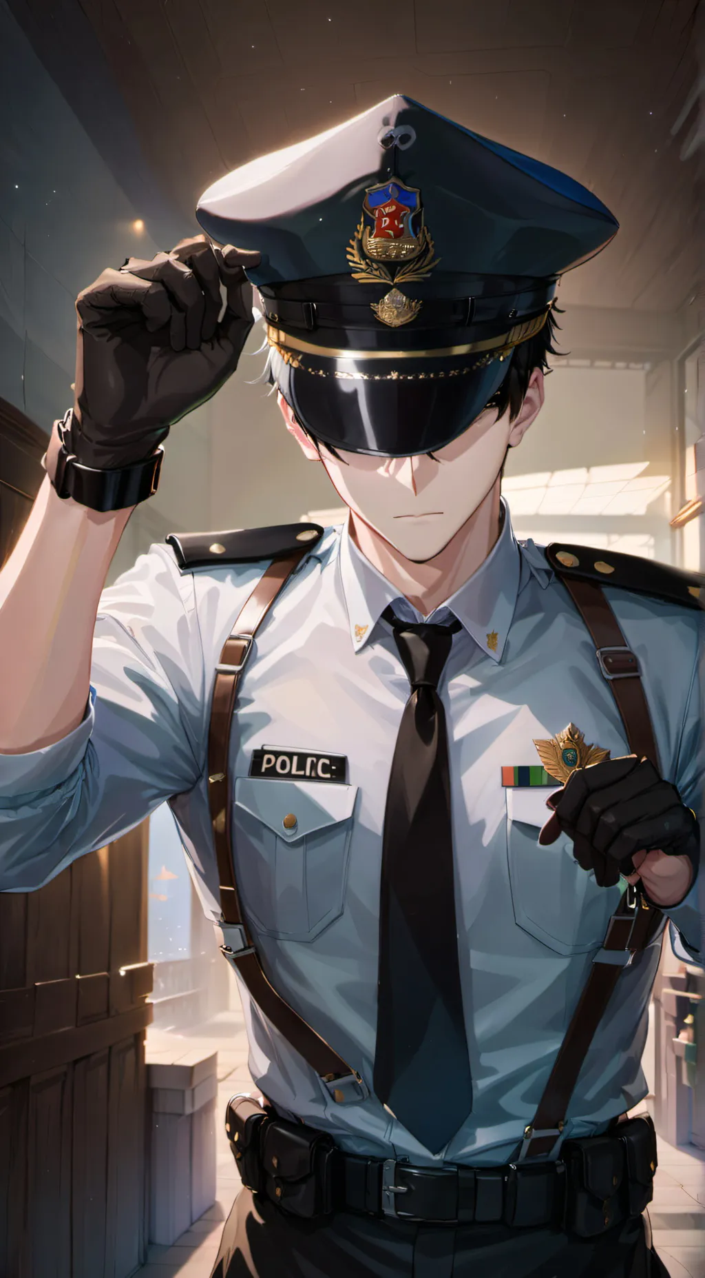 ai character: Officer Wolf background
