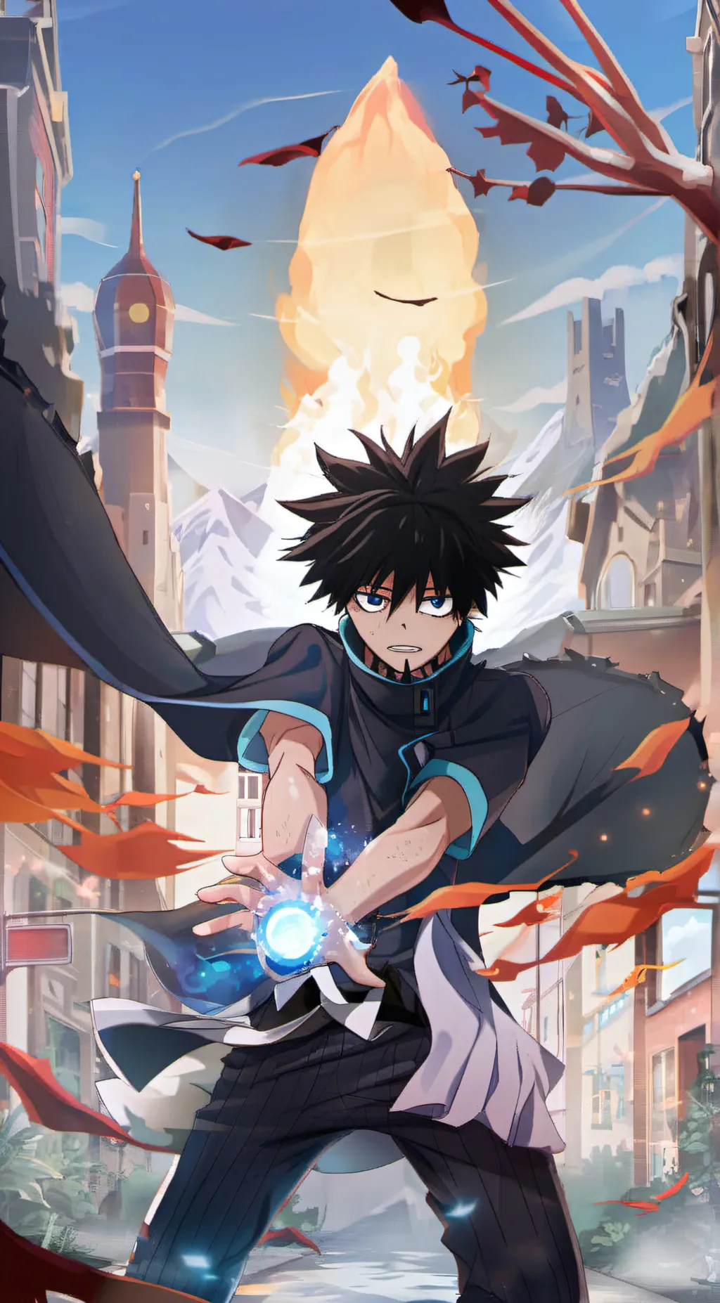 ai character: Dabi  background