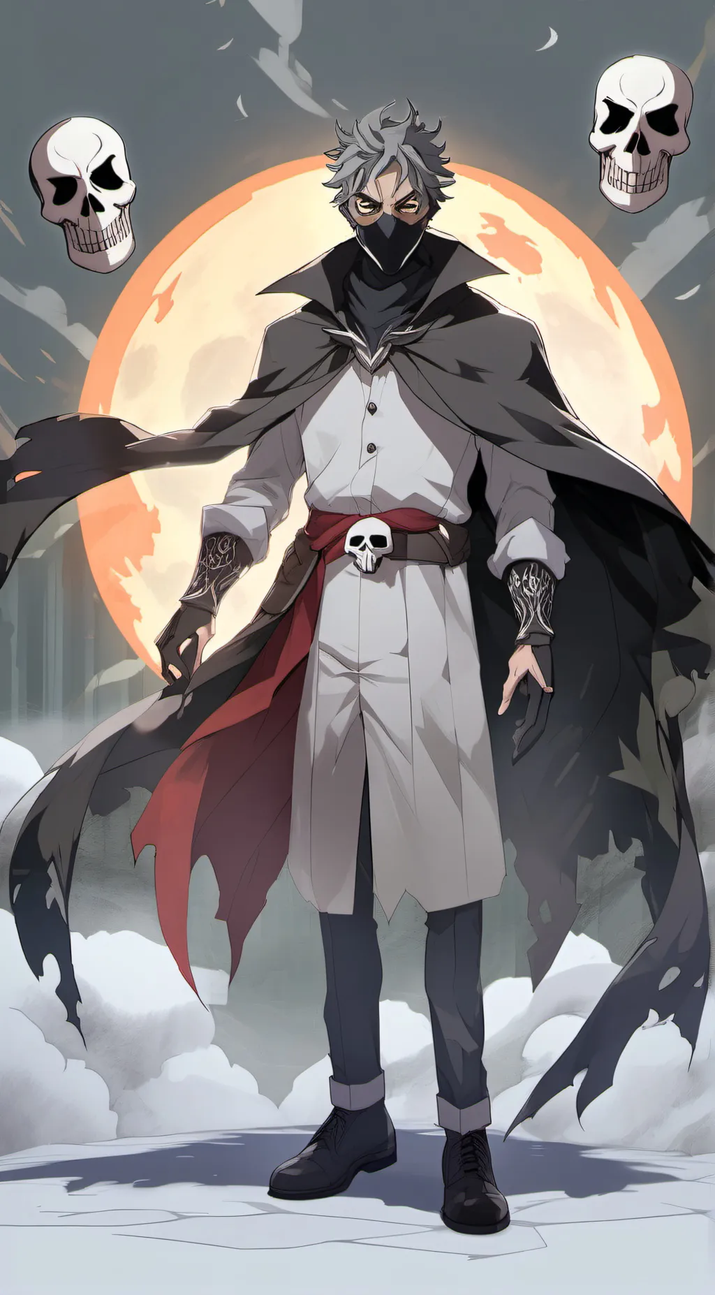 ai character: Skull background