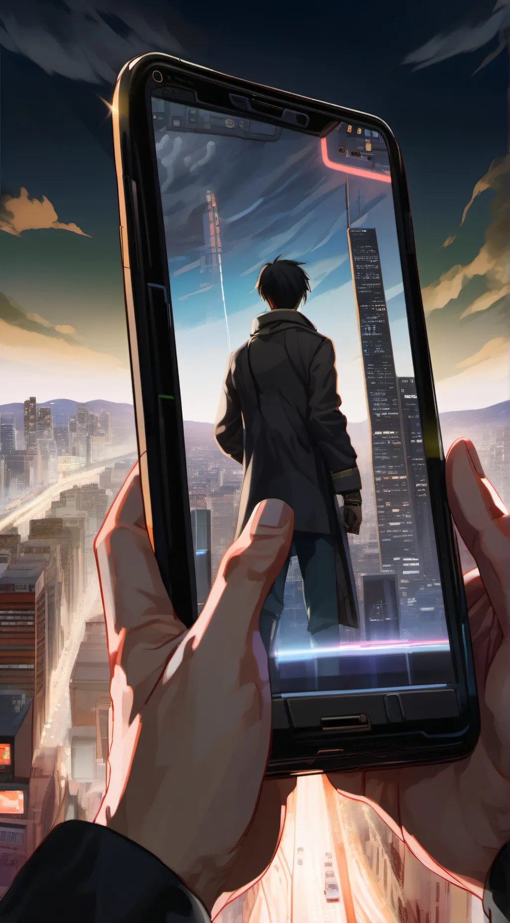 ai character: Weird Text background