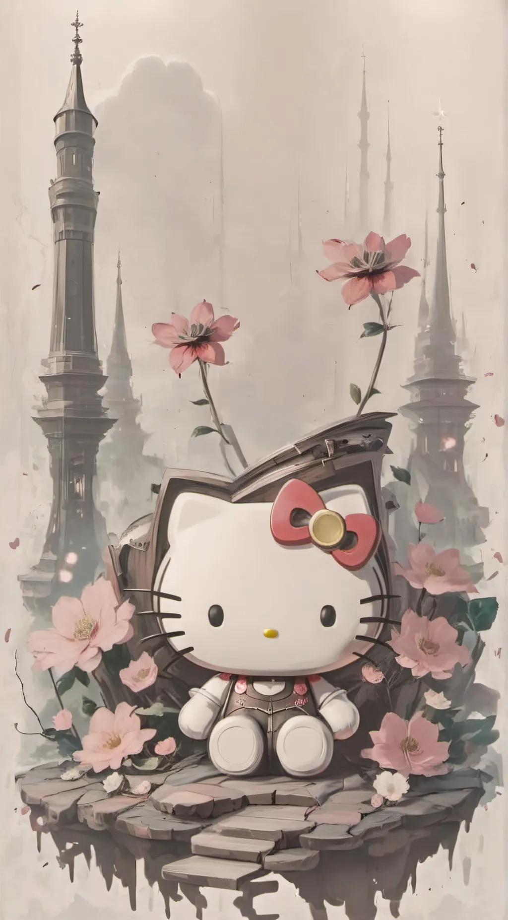 ai character: Hello kitty background