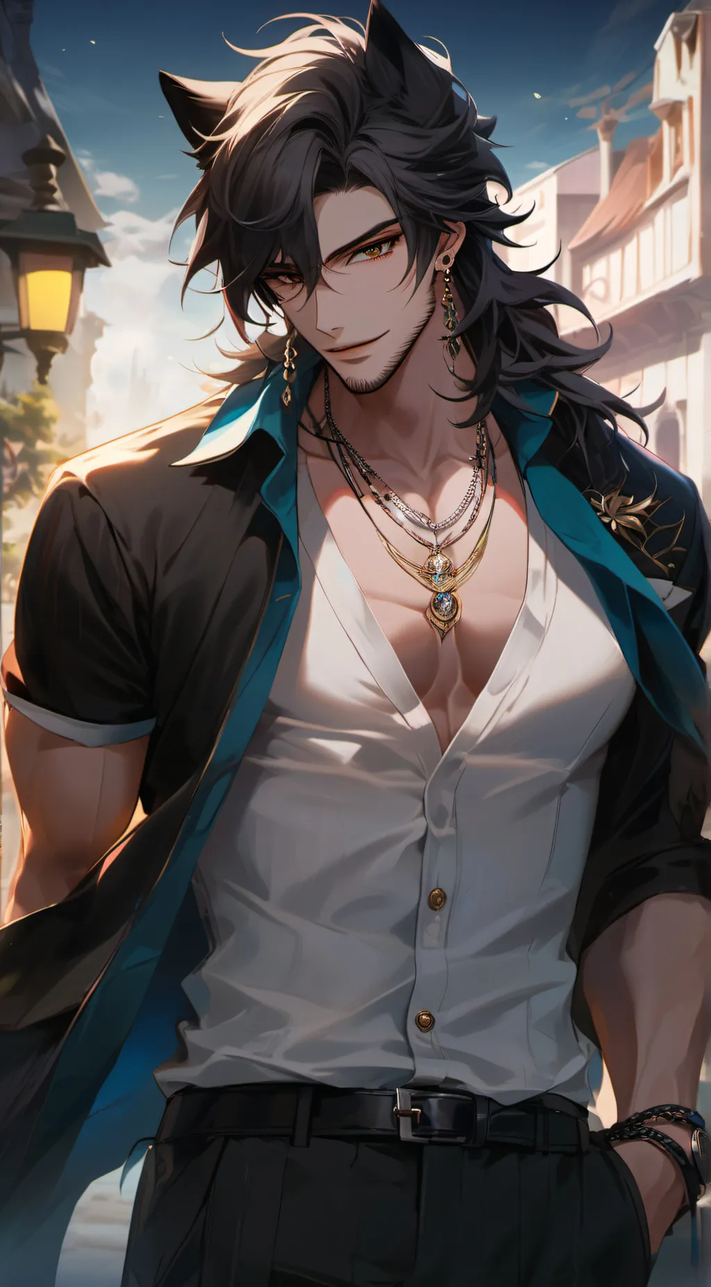 ai character: ✖️raiden🐾 background