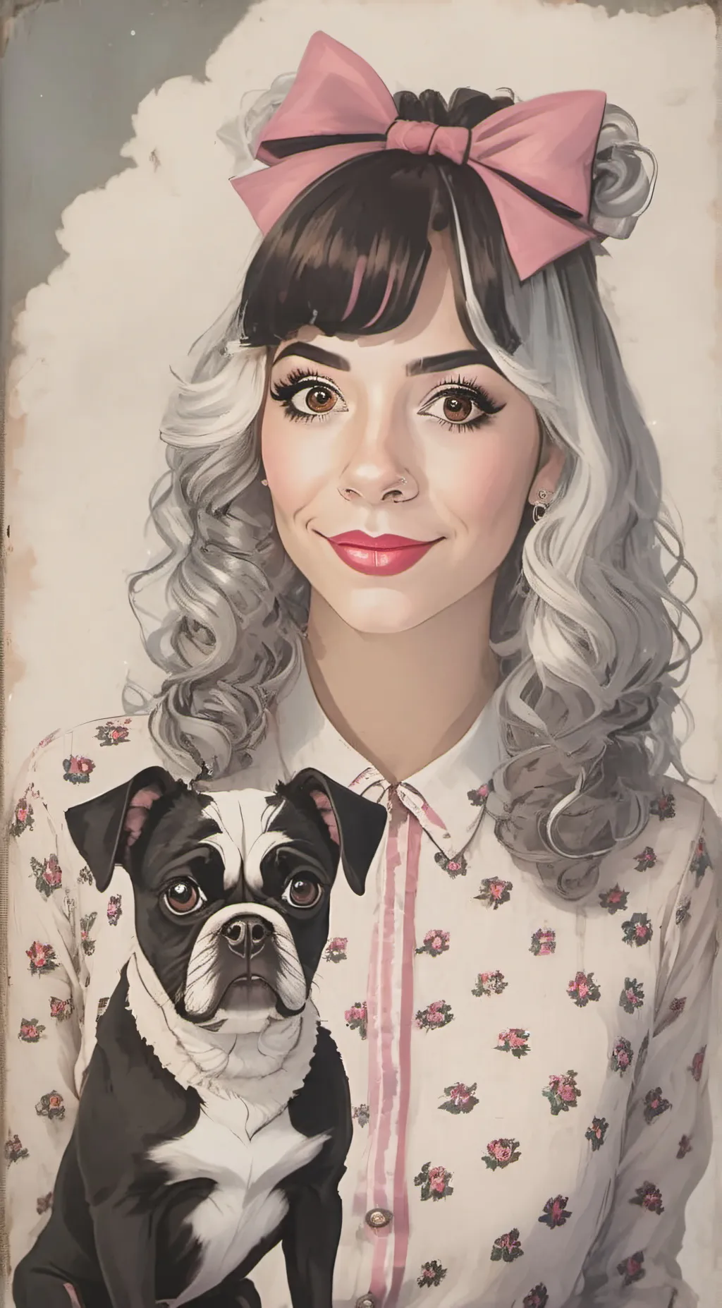 ai character: Melanie Martinez  background