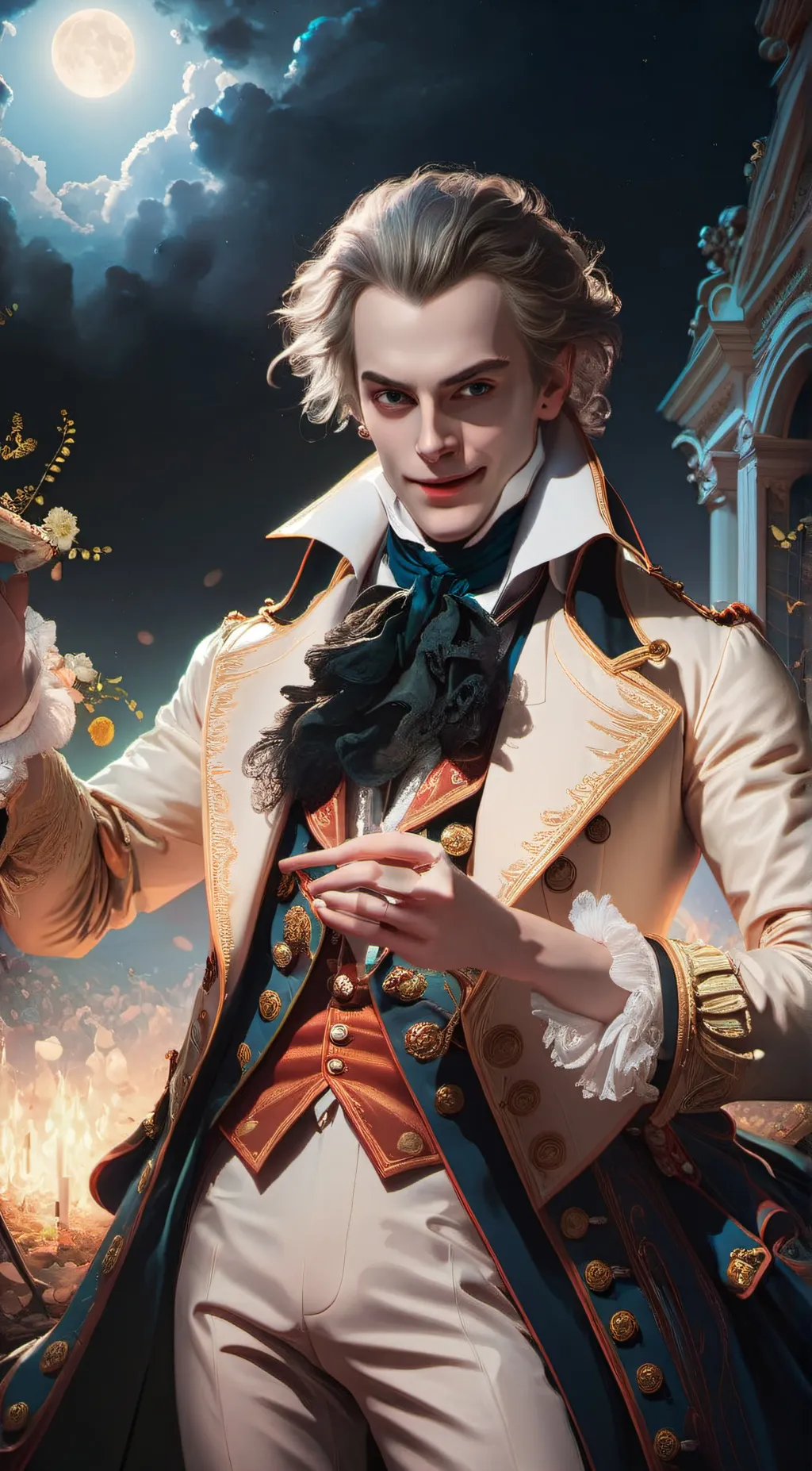 ai character: Amadeus Mozart background